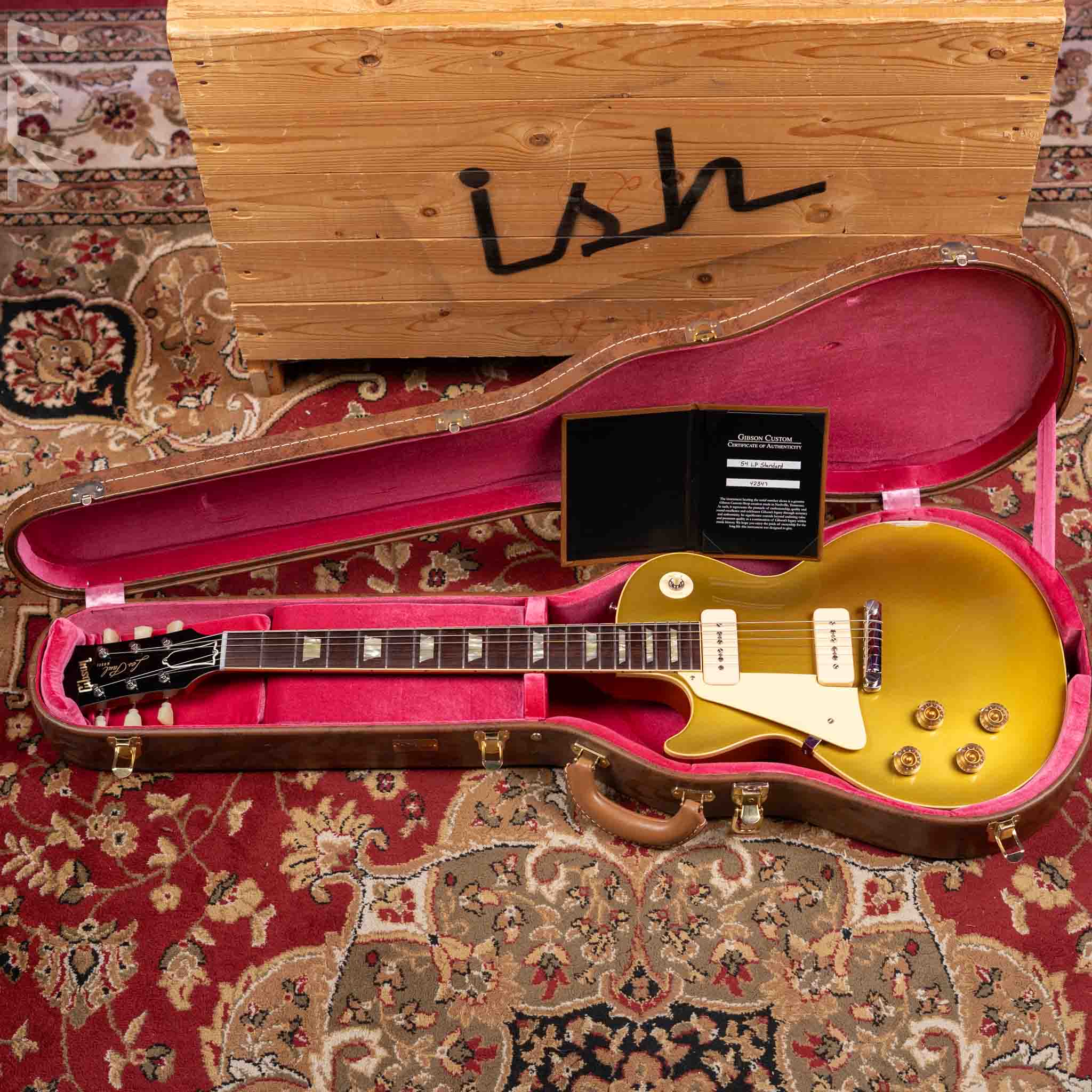 2022 Gibson Custom Shop 1954 Les Paul Standard Gold Top Lefty - Image 16