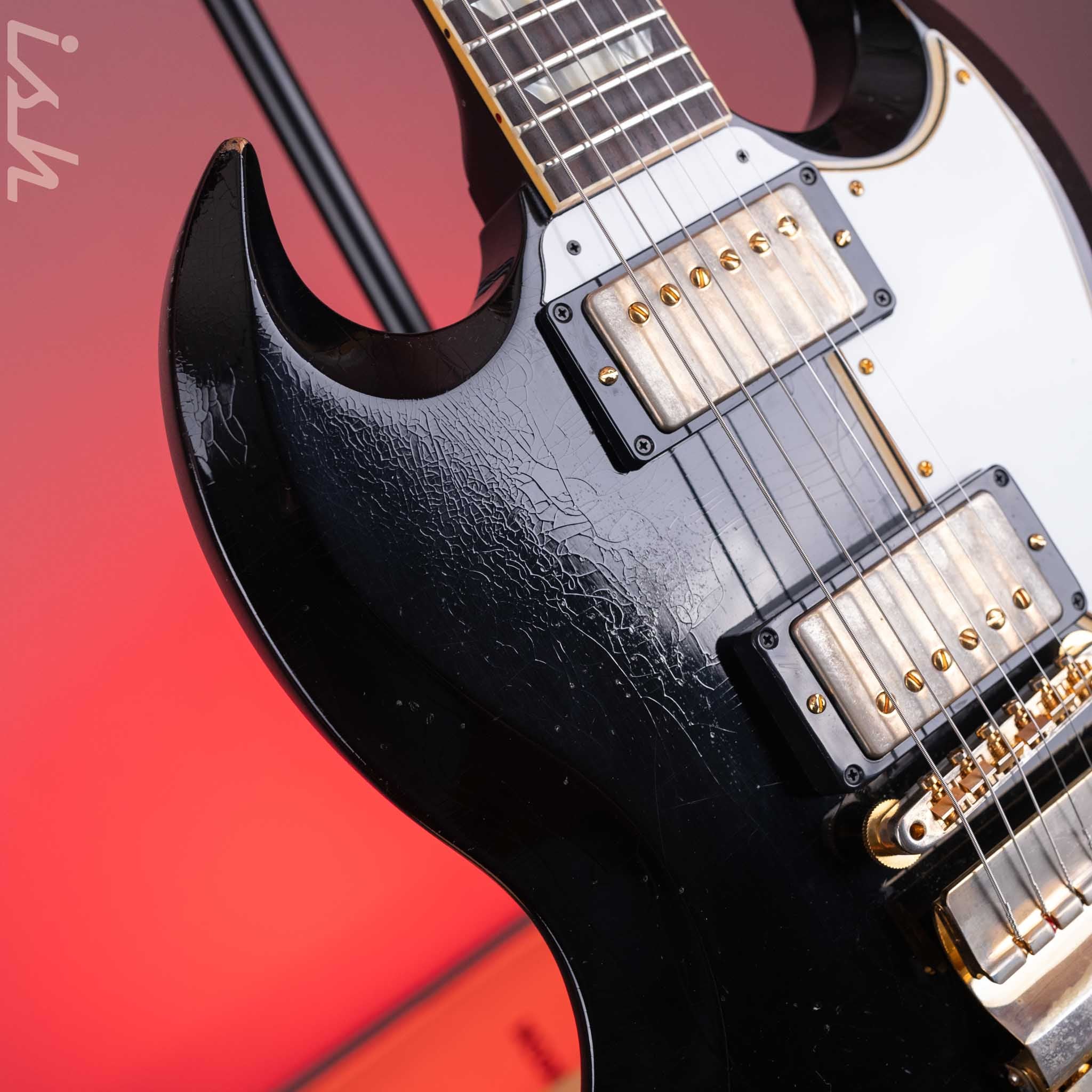 2022 Gibson SG Les Paul Murphy Lab Heavy Relic Black - Image 6