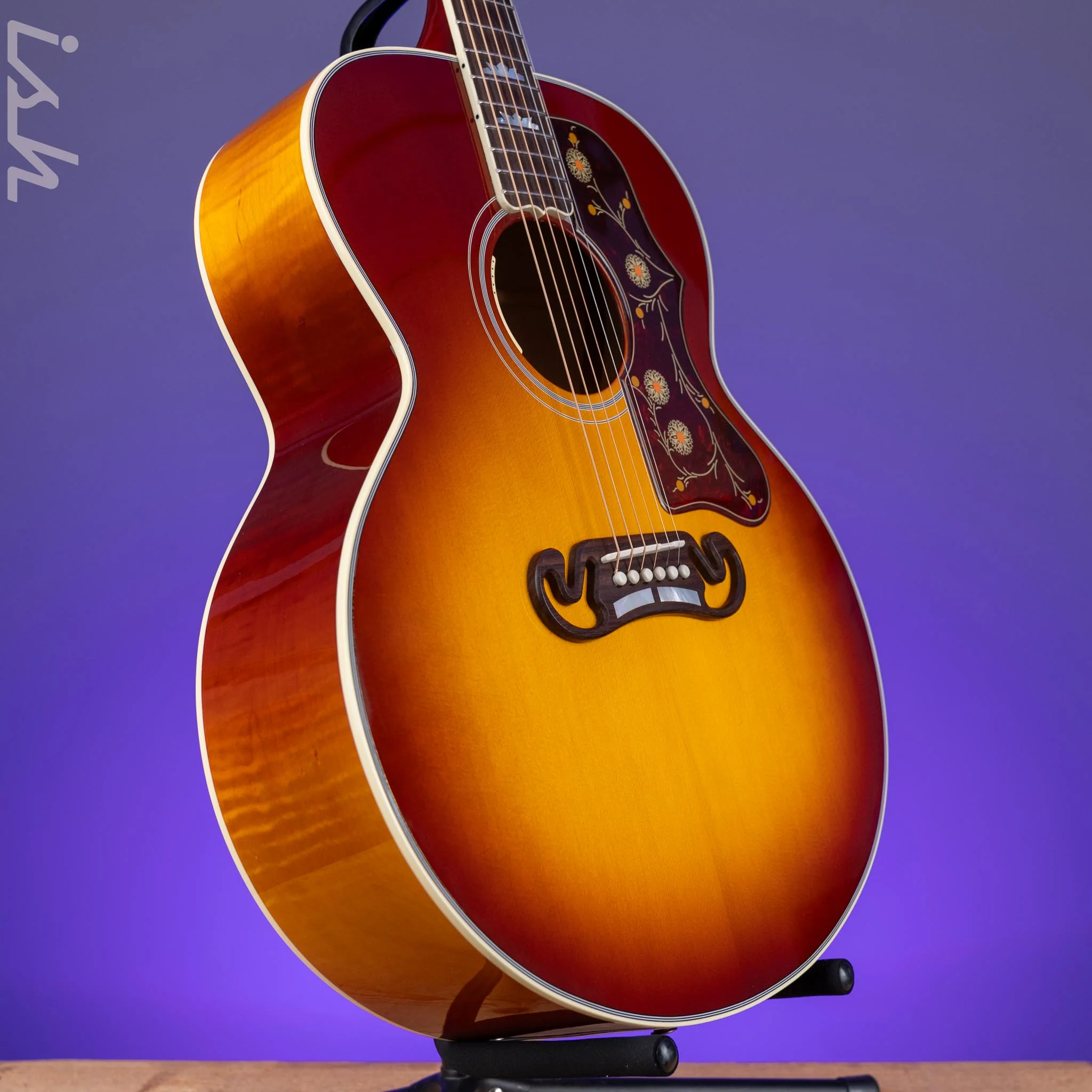 2022 Gibson SJ-200 Standard Acoustic-Electric Guitar Autumnburst - Image 3