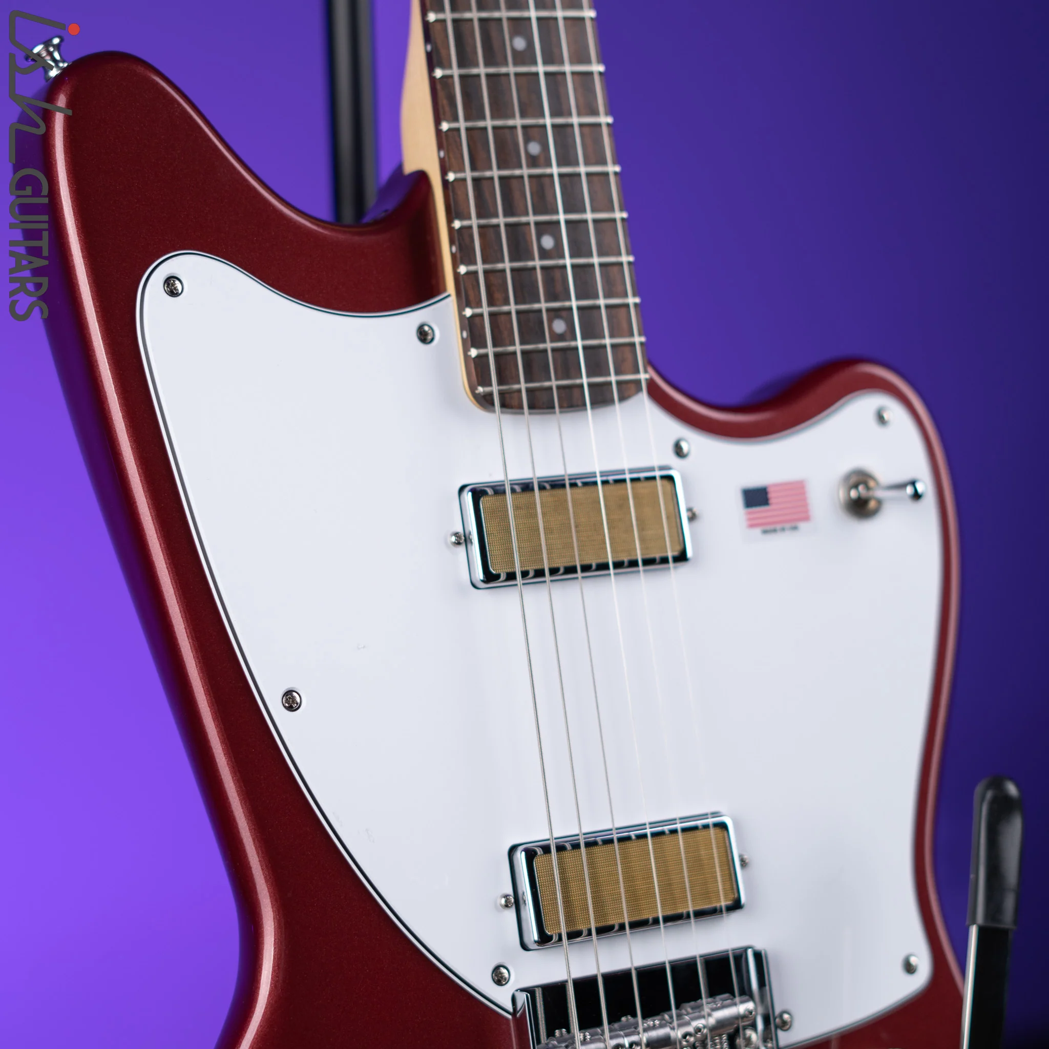 Harmony Standard Silhouette w/ Bigsby Electric Guitar Burgundy Demo - Image 3