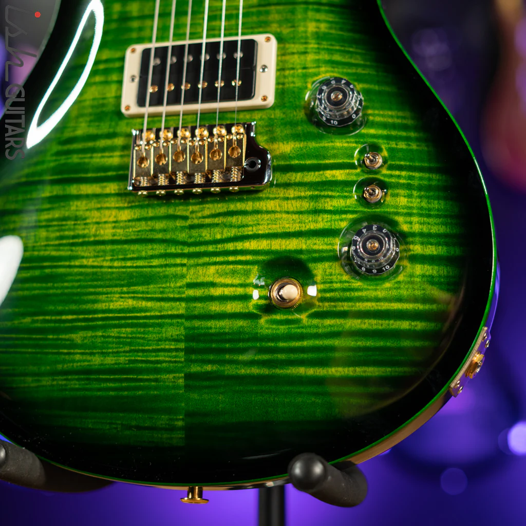 PRS Custom 24 35th Anniversary 10 Top Emerald Green w/ Black Wrap Burst - Image 4