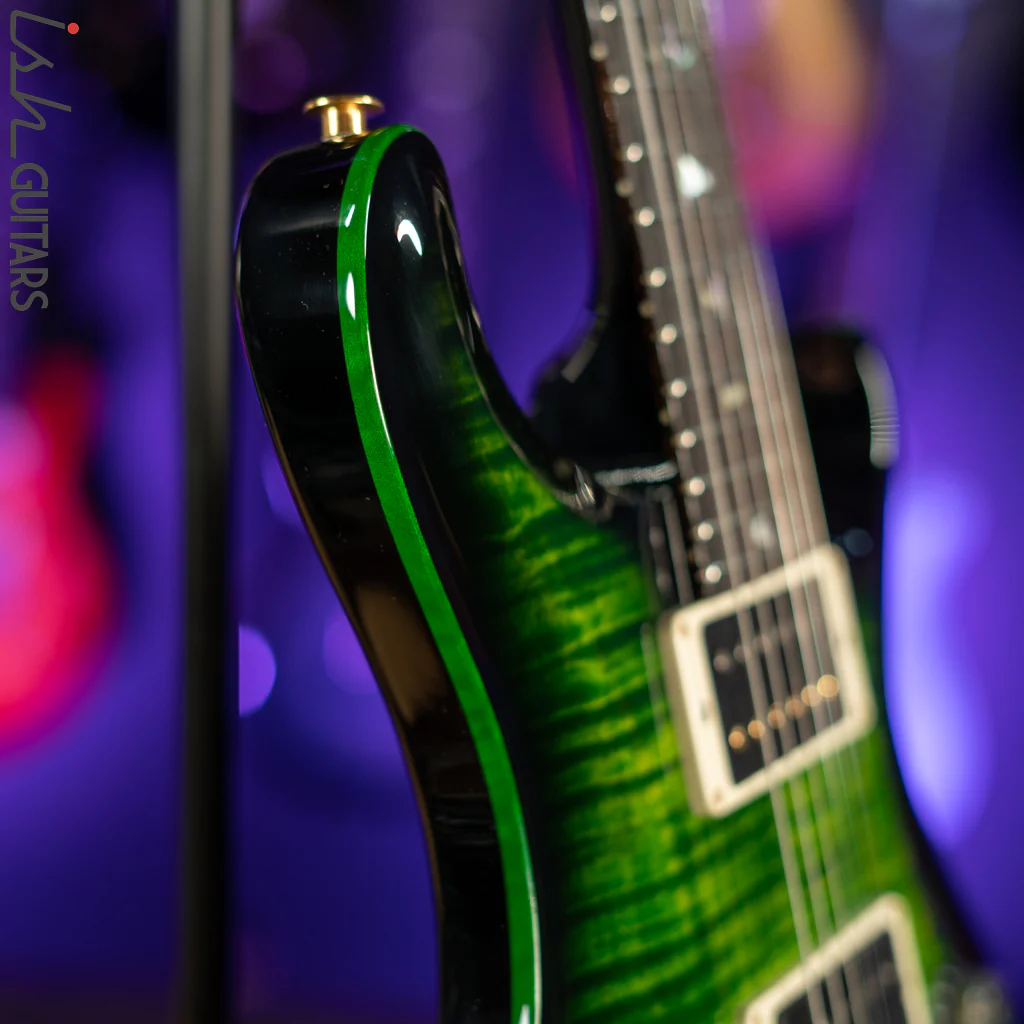 PRS Custom 24 35th Anniversary 10 Top Emerald Green w/ Black Wrap Burst - Image 7