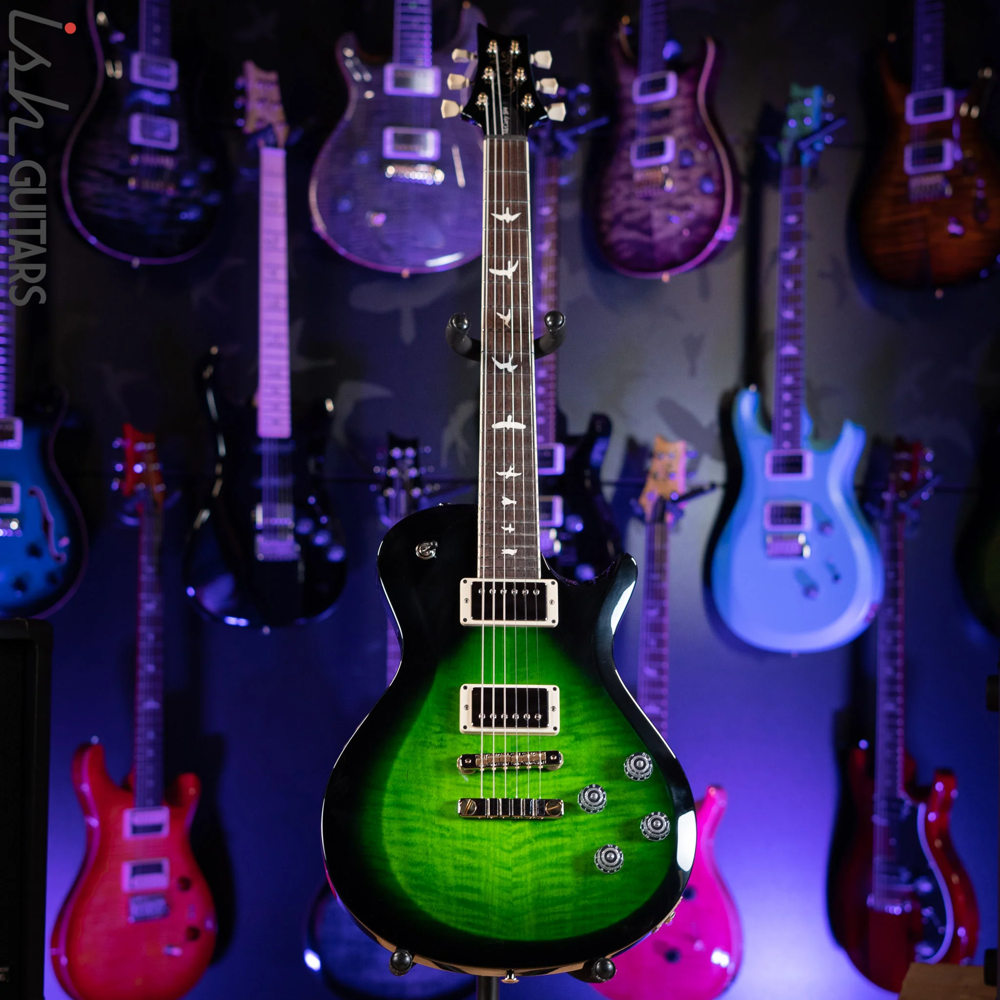 PRS S2 McCarty Singlecut 594 Emerald Green Black Wrap - Image 2