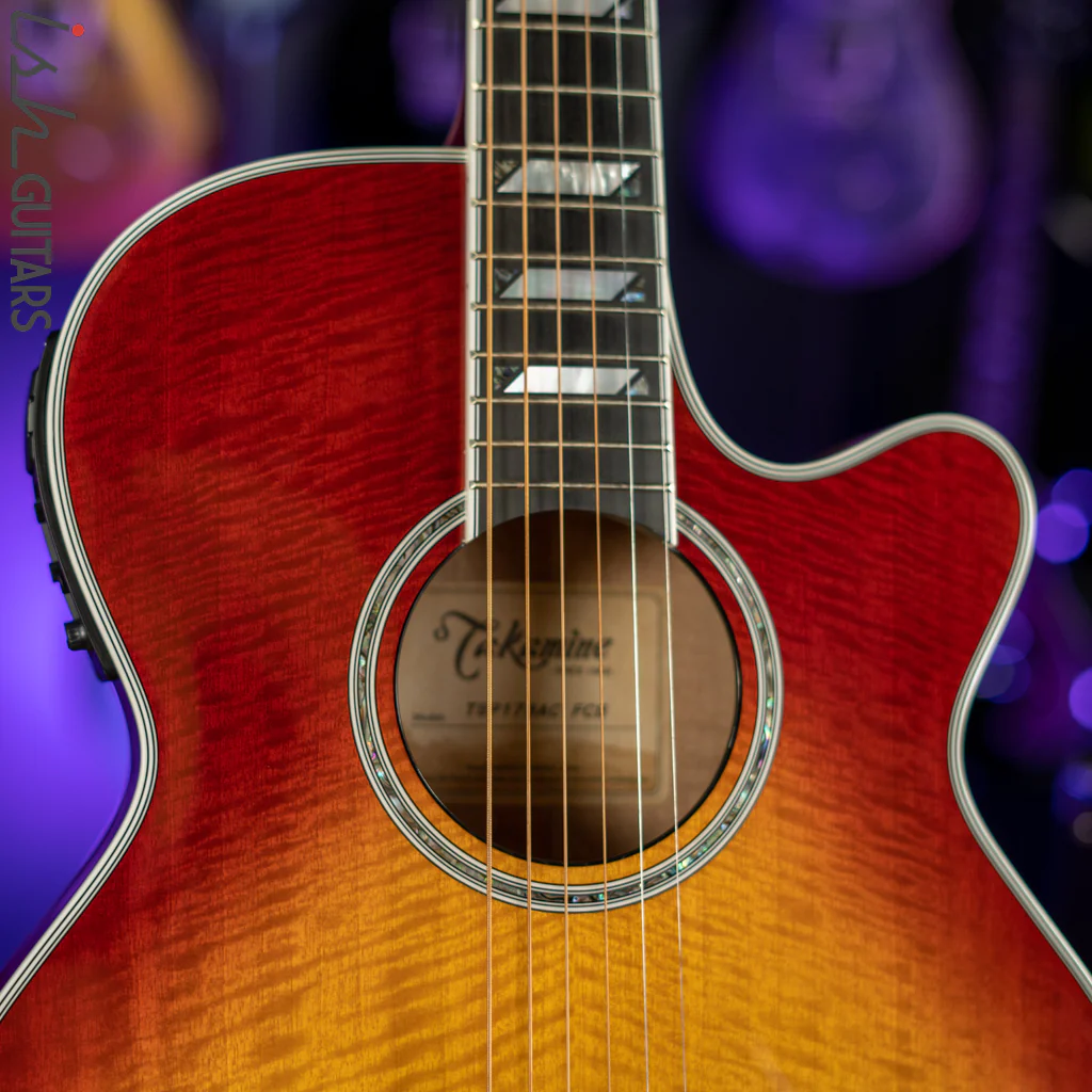 Takamine TSP178AC Acoustic-Electric Guitar Faded Cherry Burst - Image 3