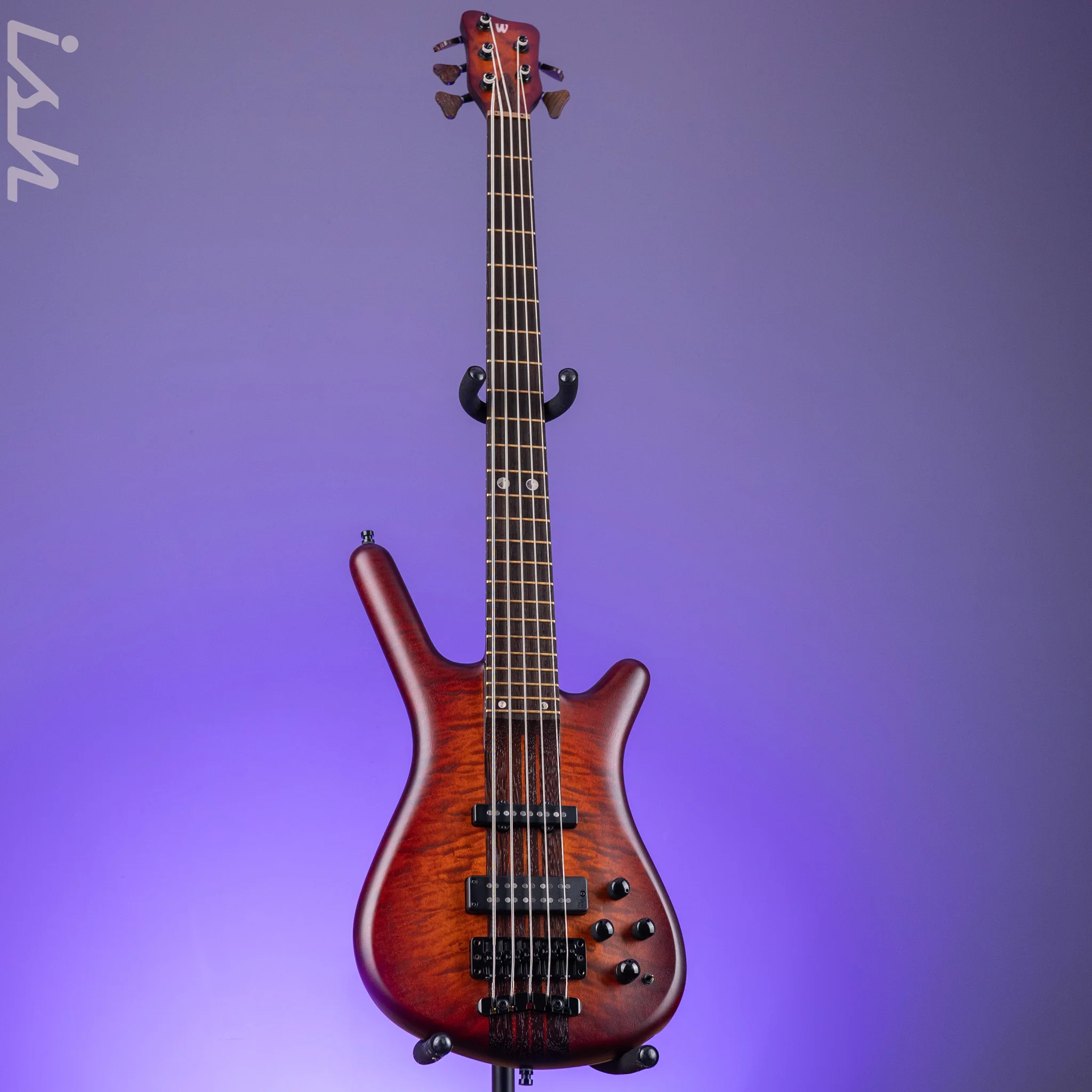 2022 Warwick Streamette 5 Masterbuilt 33/35 Special Amberburst Transparent Satin Finish - Image 2
