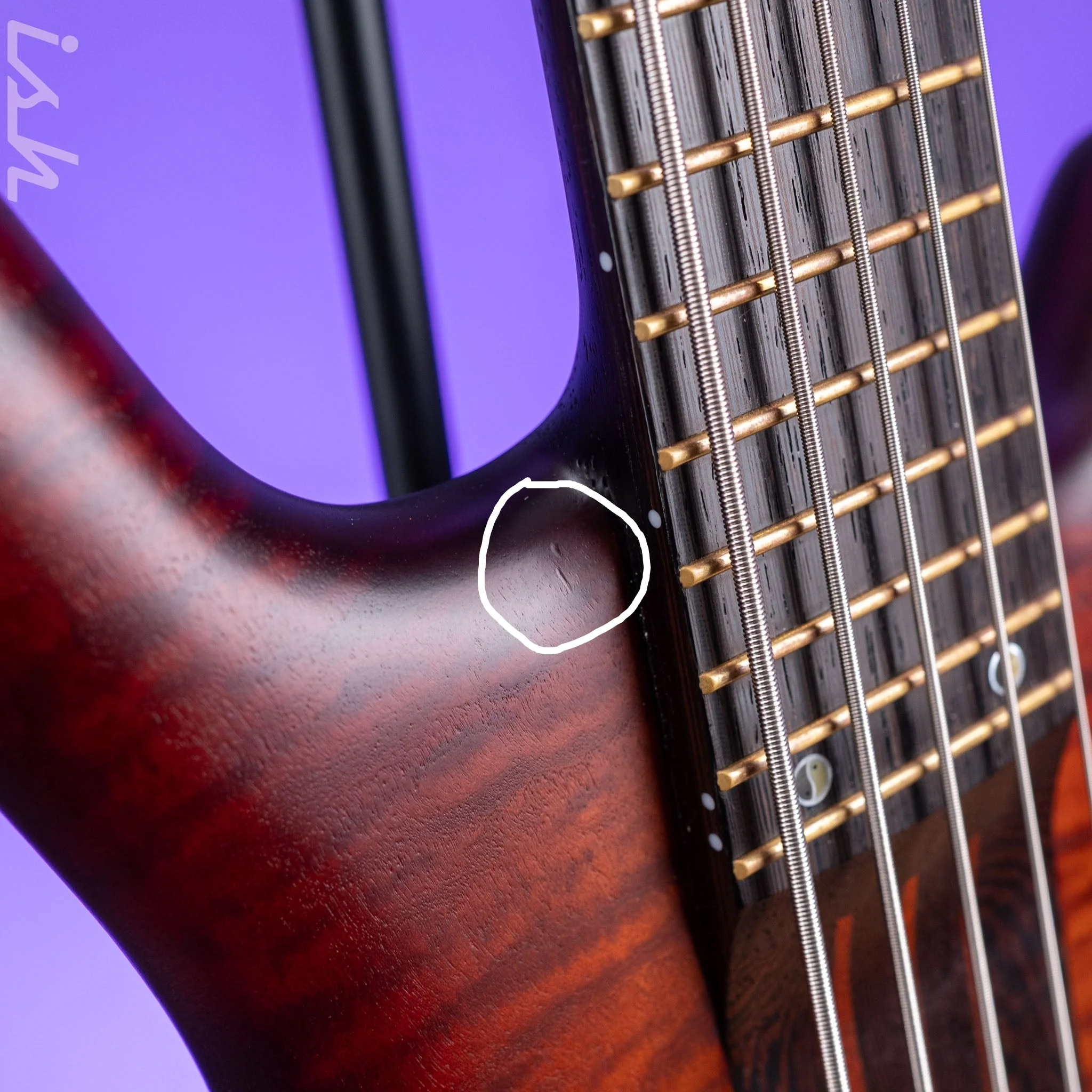 2022 Warwick Streamette 5 Masterbuilt 33/35 Special Amberburst Transparent Satin Finish - Image 6