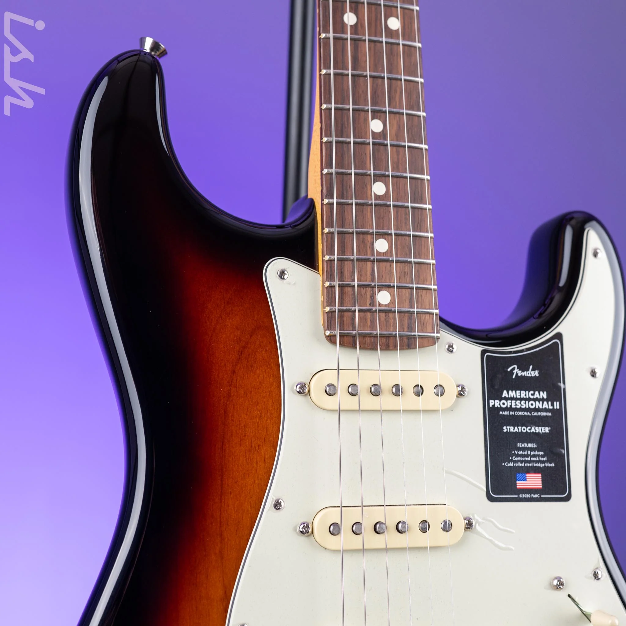 2023 Fender American Professional II Stratocaster 2-Color Sunburst - Image 3