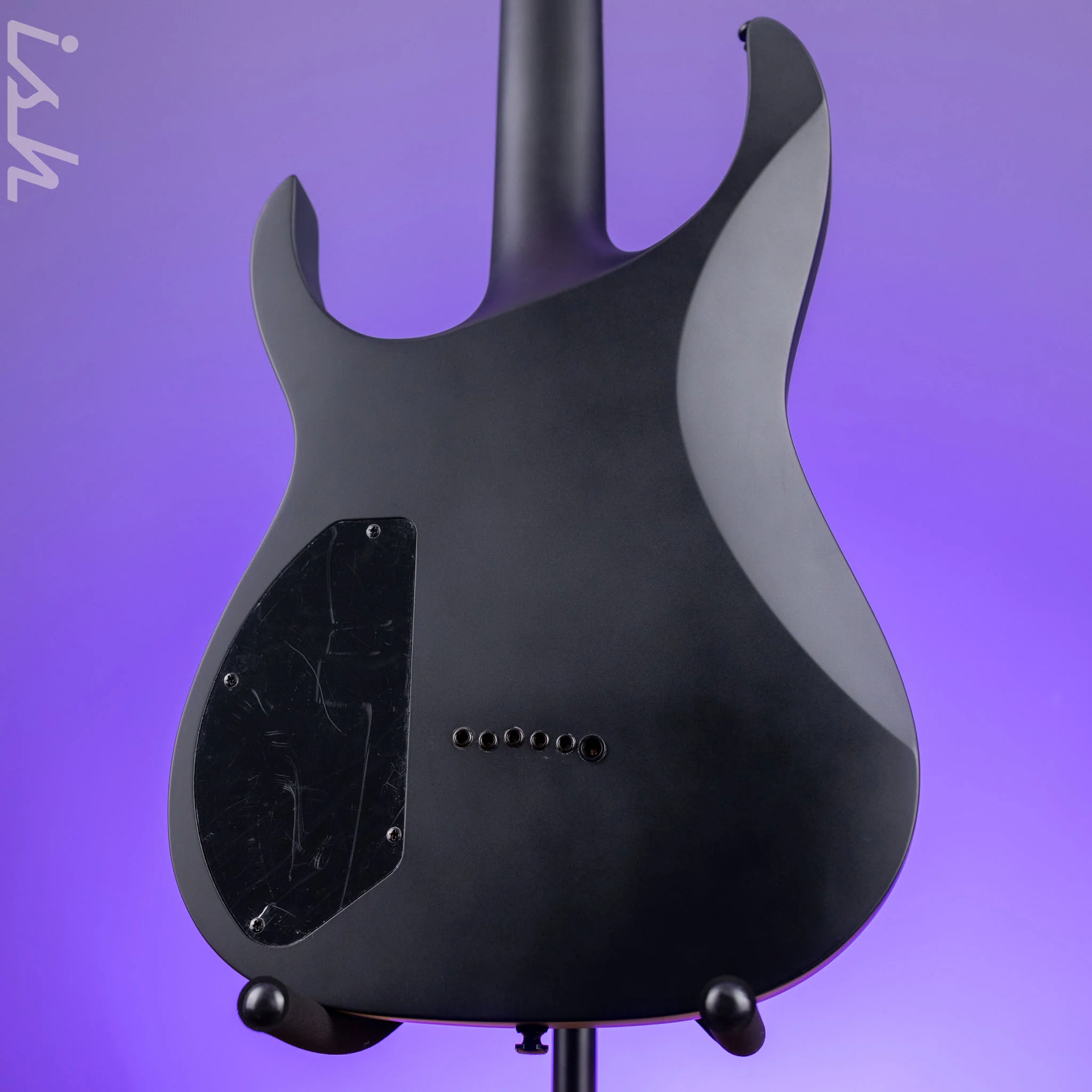 Ibanez RGRTBB21 Iron Label Baritone Electric Guitar Black Flat Demo - Image 9