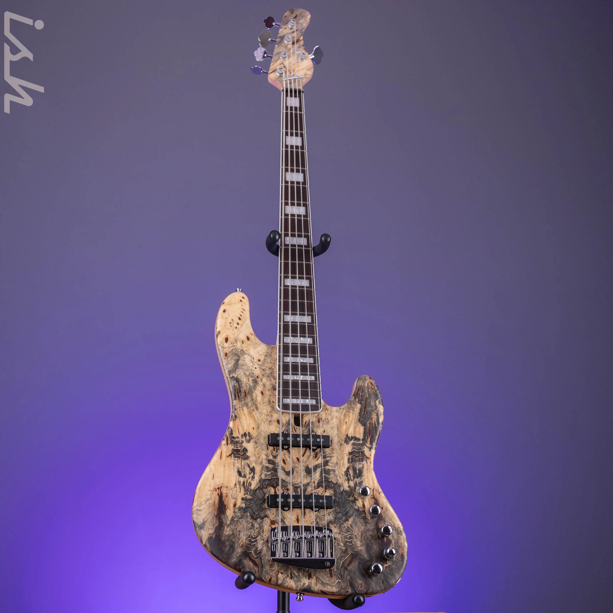 2023 Mayones Jabba Custom 5 Buckeye Burl Trans Natural Satin - Image 2