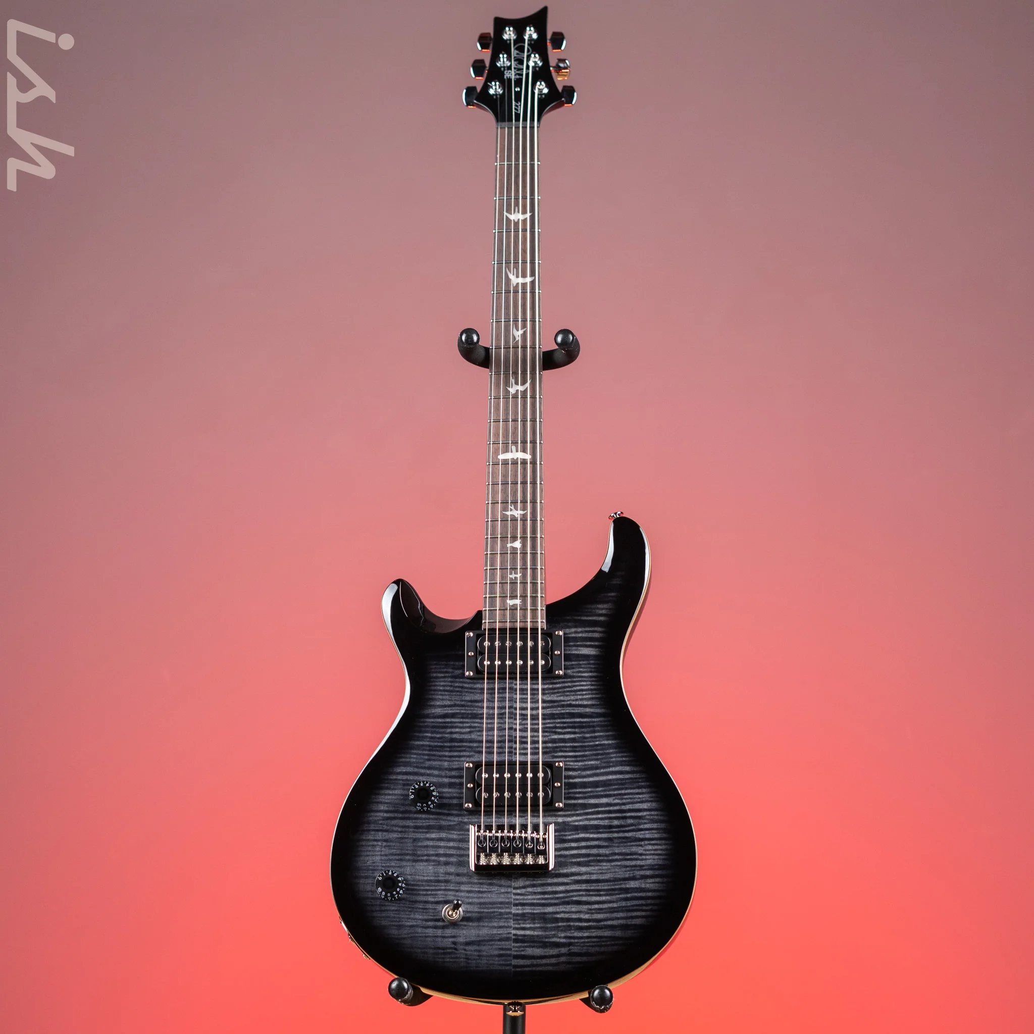 PRS SE 277 Baritone Left Handed Electric Guitar Charcoal Burst - Image 2