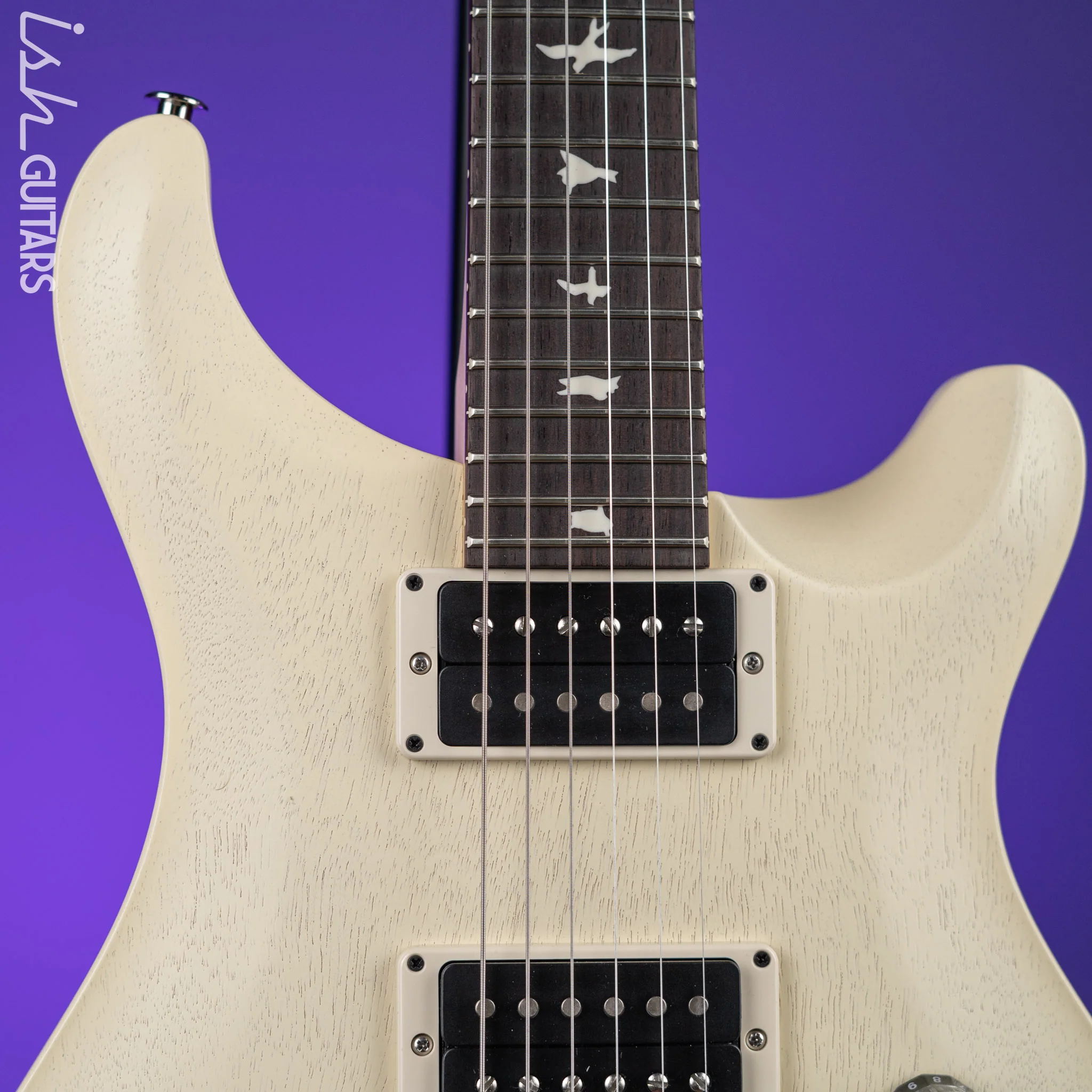 PRS CE 24 Standard Satin Nitro Electric Guitar Antique White - Image 3