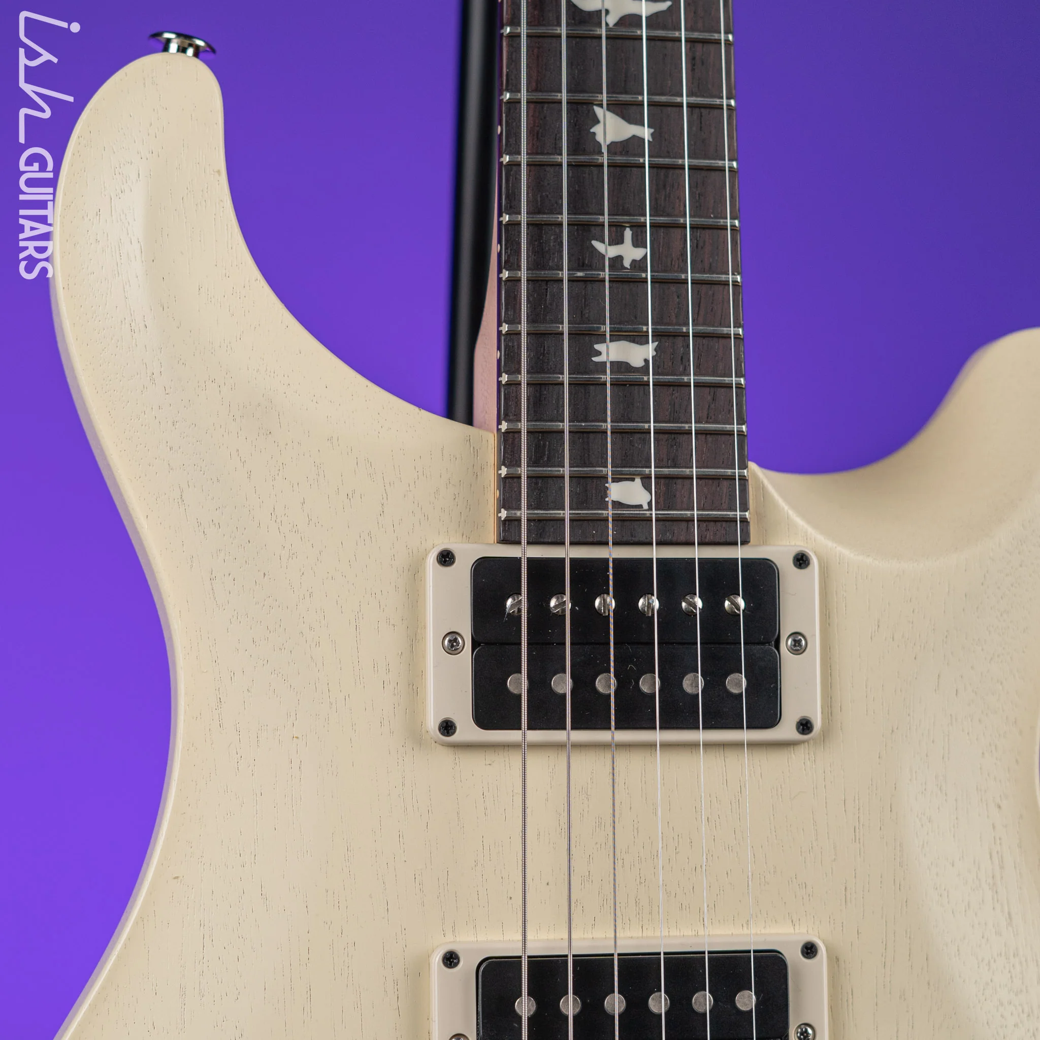PRS CE 24 Standard Satin Nitro Electric Guitar Antique White - Image 3