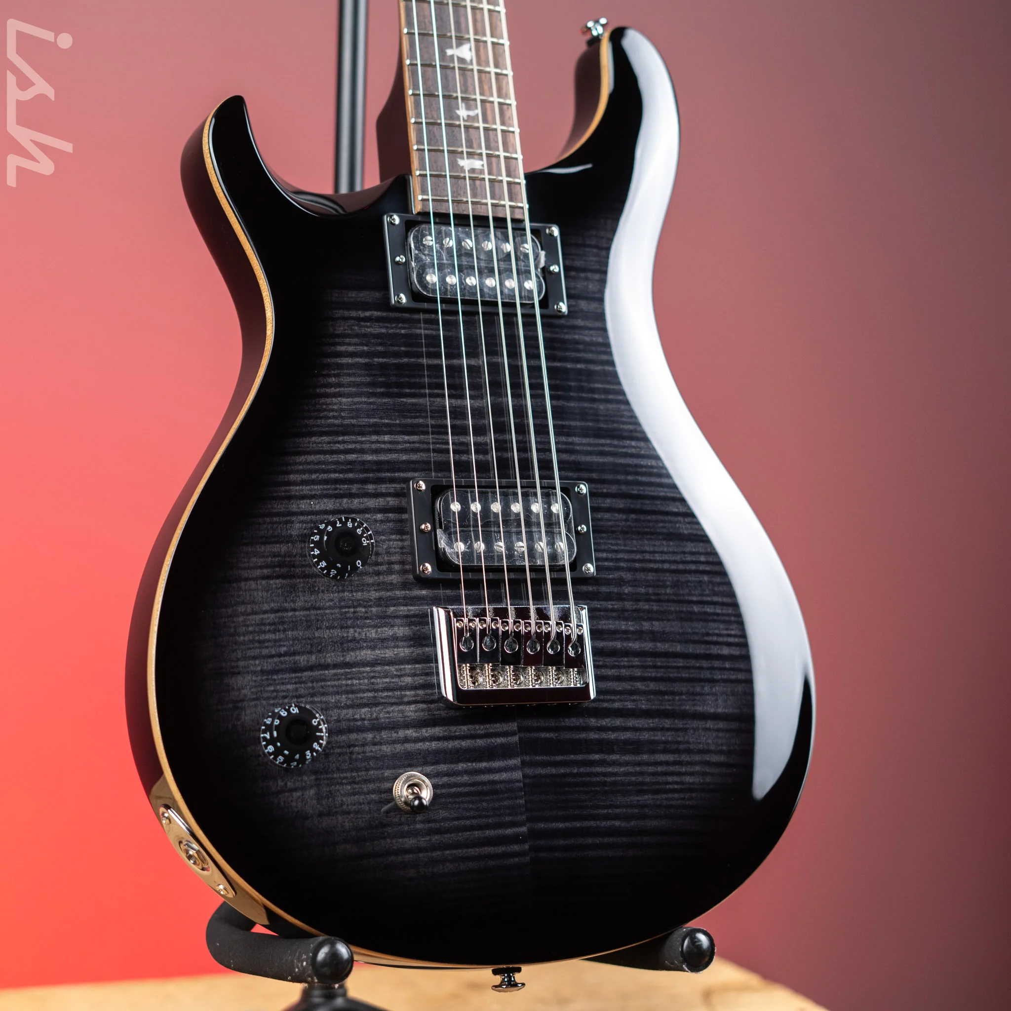 PRS SE 277 Baritone Left Handed Electric Guitar Charcoal Burst