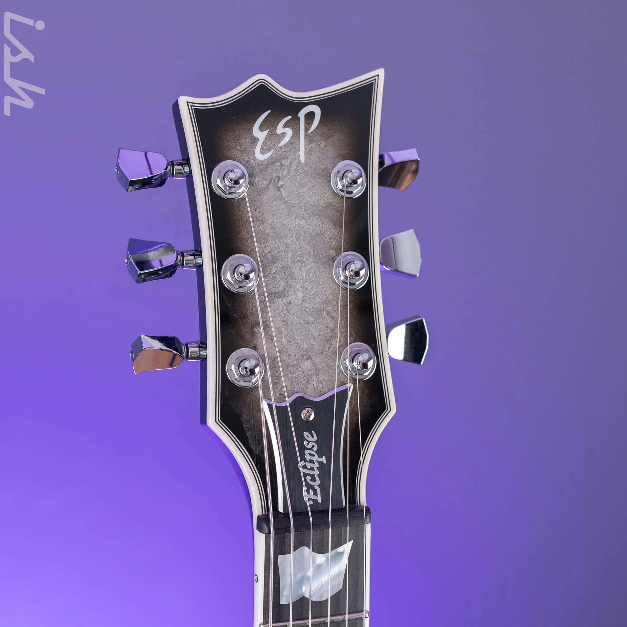 ESP Eclipse Custom Silver Liquid Metal Burst - Image 5