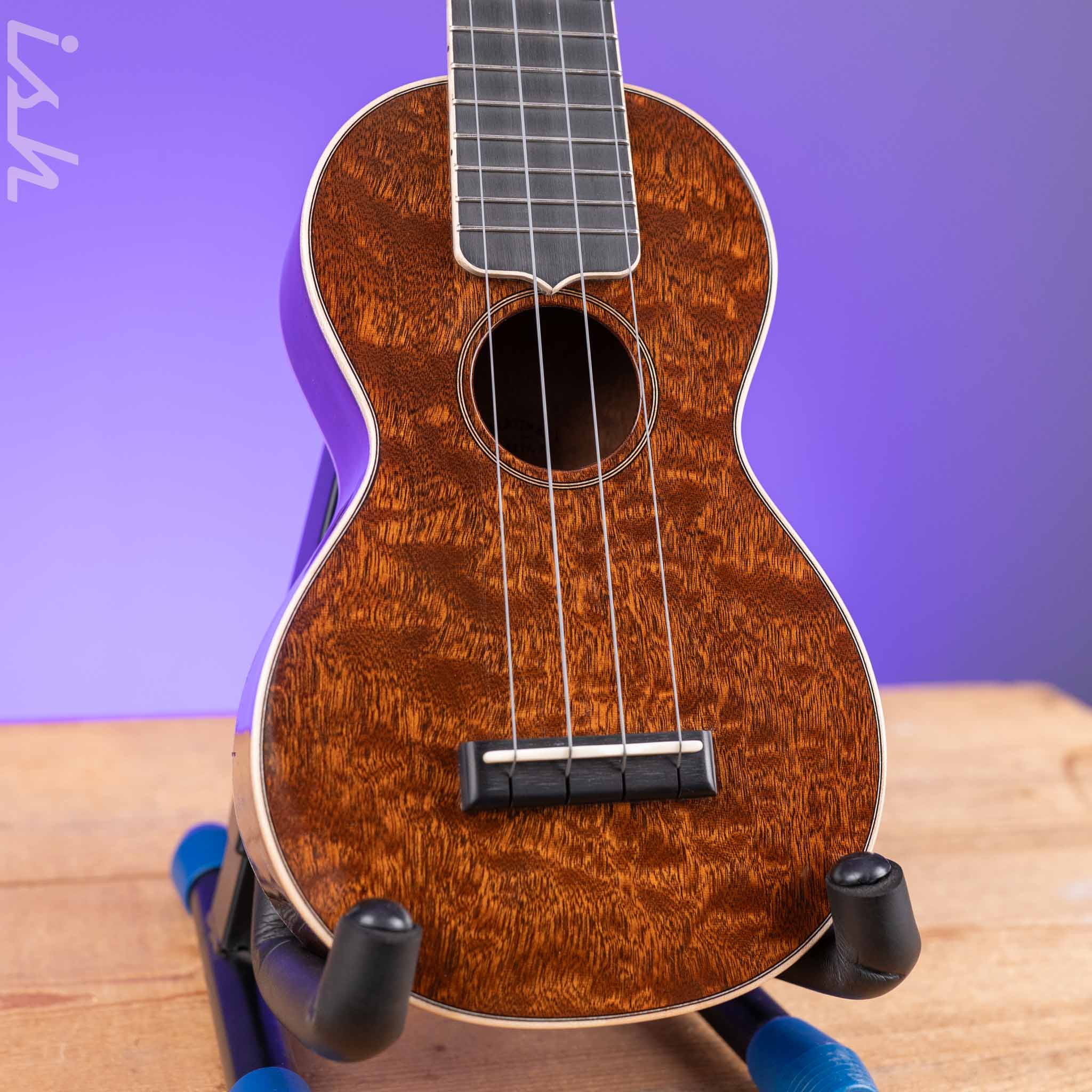 2024 Martin Custom Shop Soprano Ukulele Natural Quilted Sapele