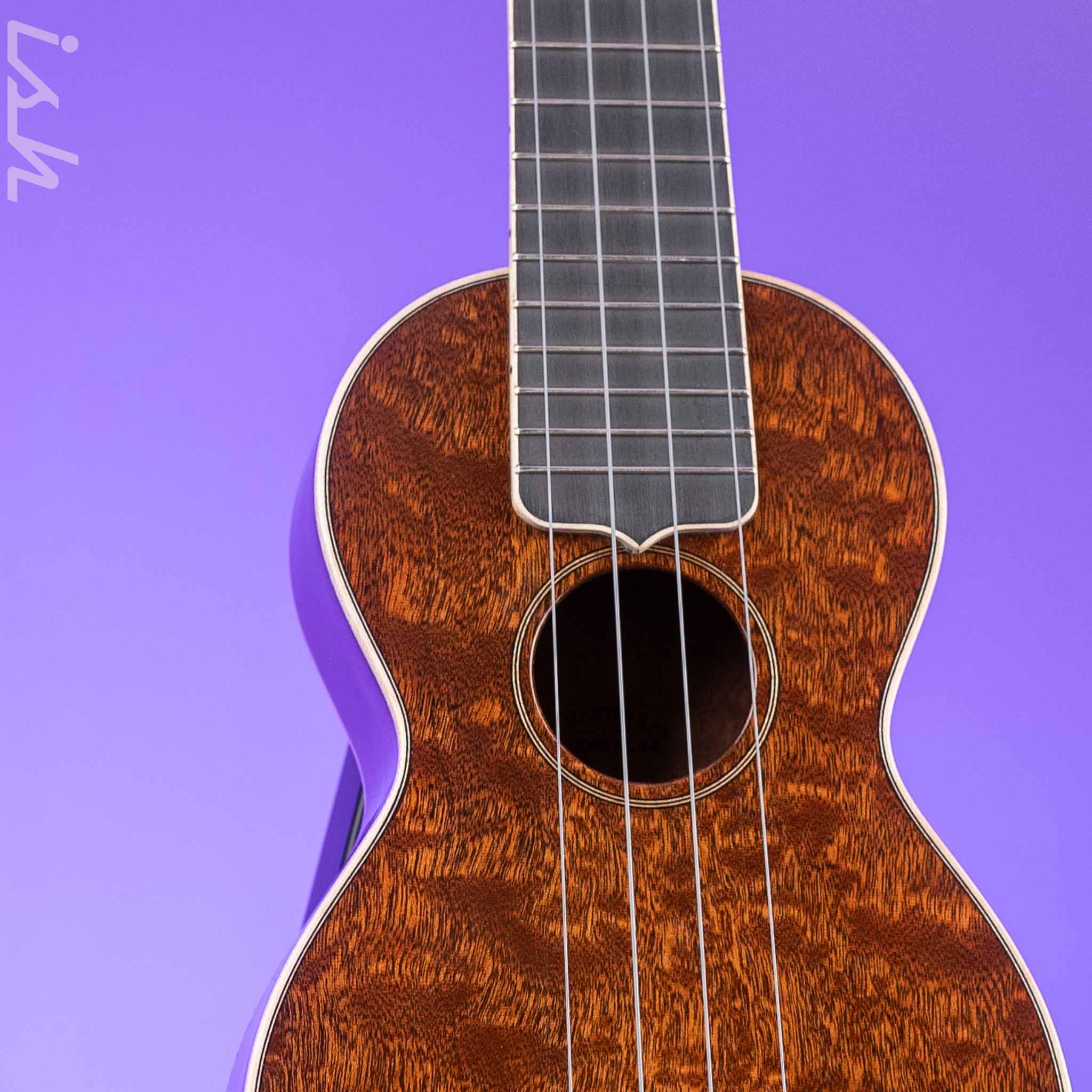 2024 Martin Custom Shop Soprano Ukulele Natural Quilted Sapele - Image 3