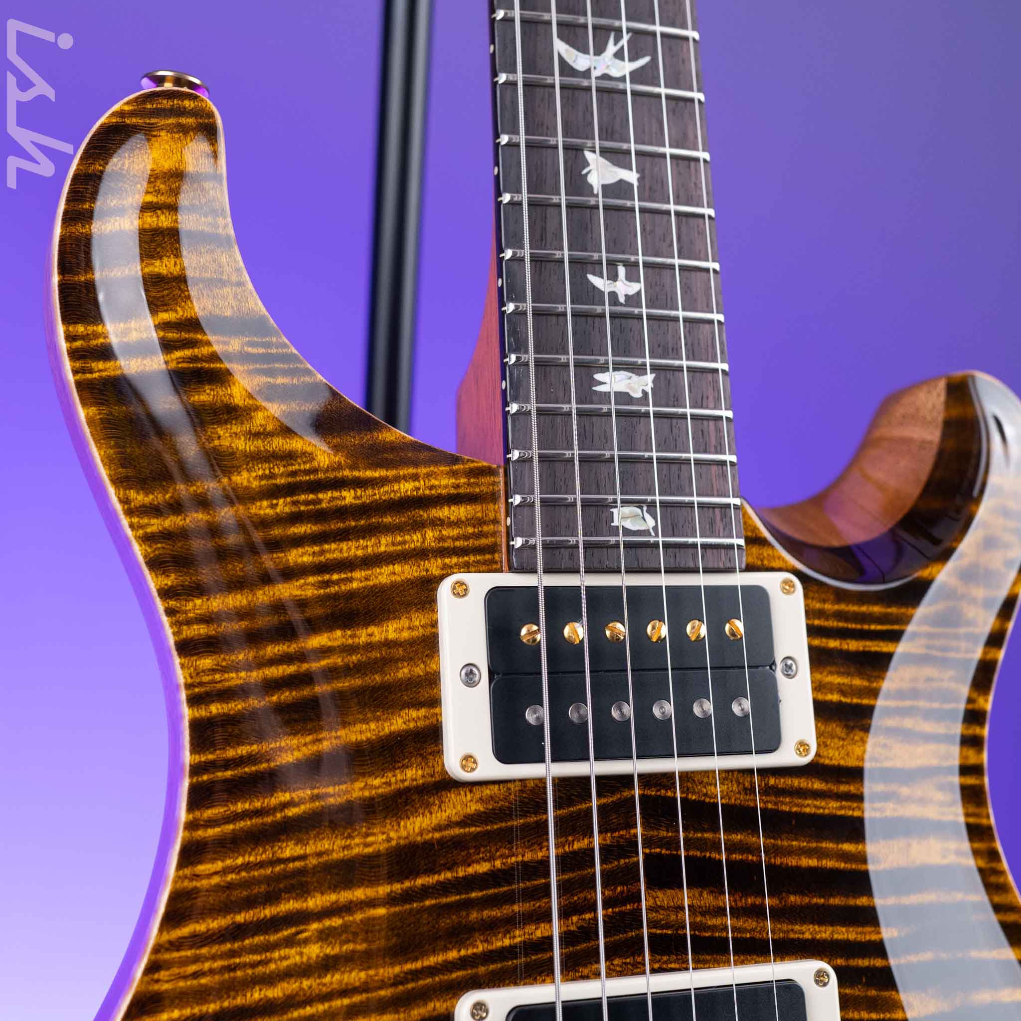2024 PRS Custom 24 10-Top Electric Guitar Yellow Tiger - Image 3