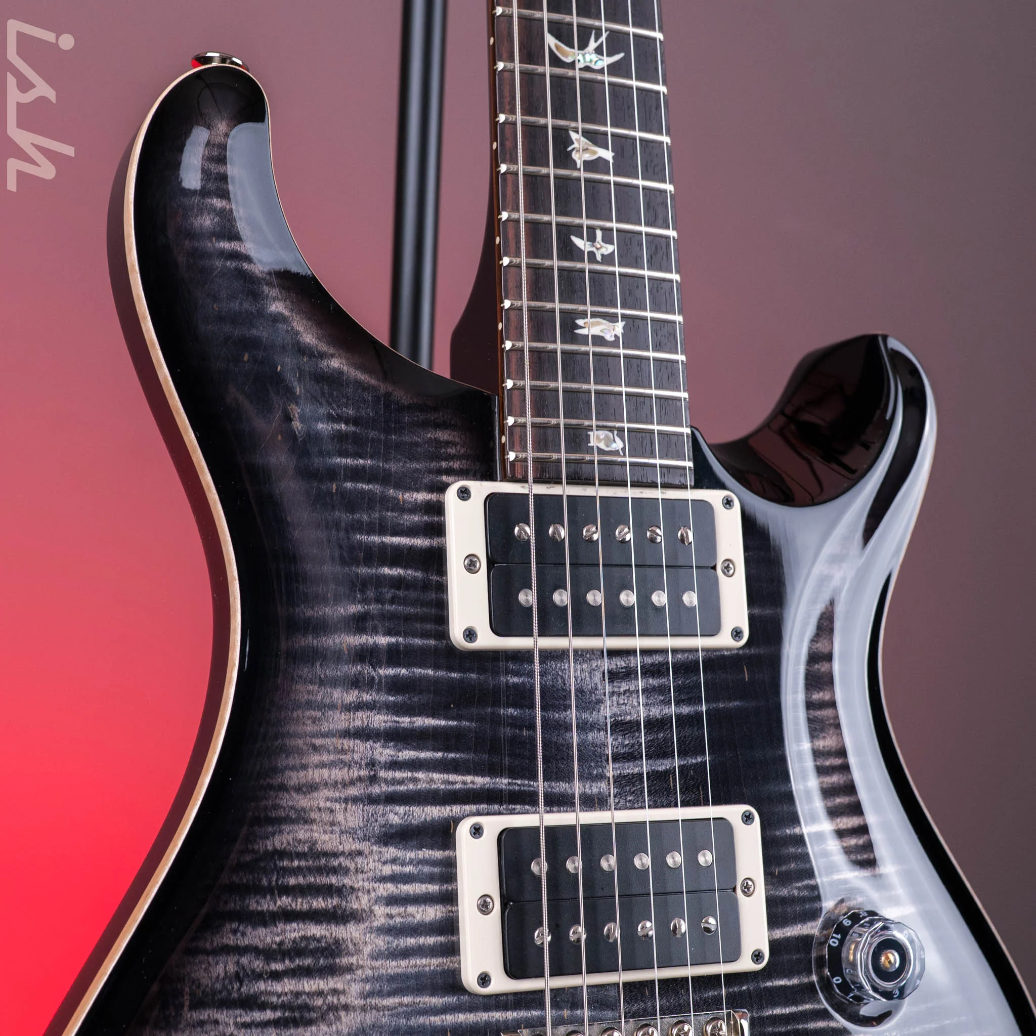 2024 PRS Custom 24 Electric Guitar Charcoal Burst - Image 4