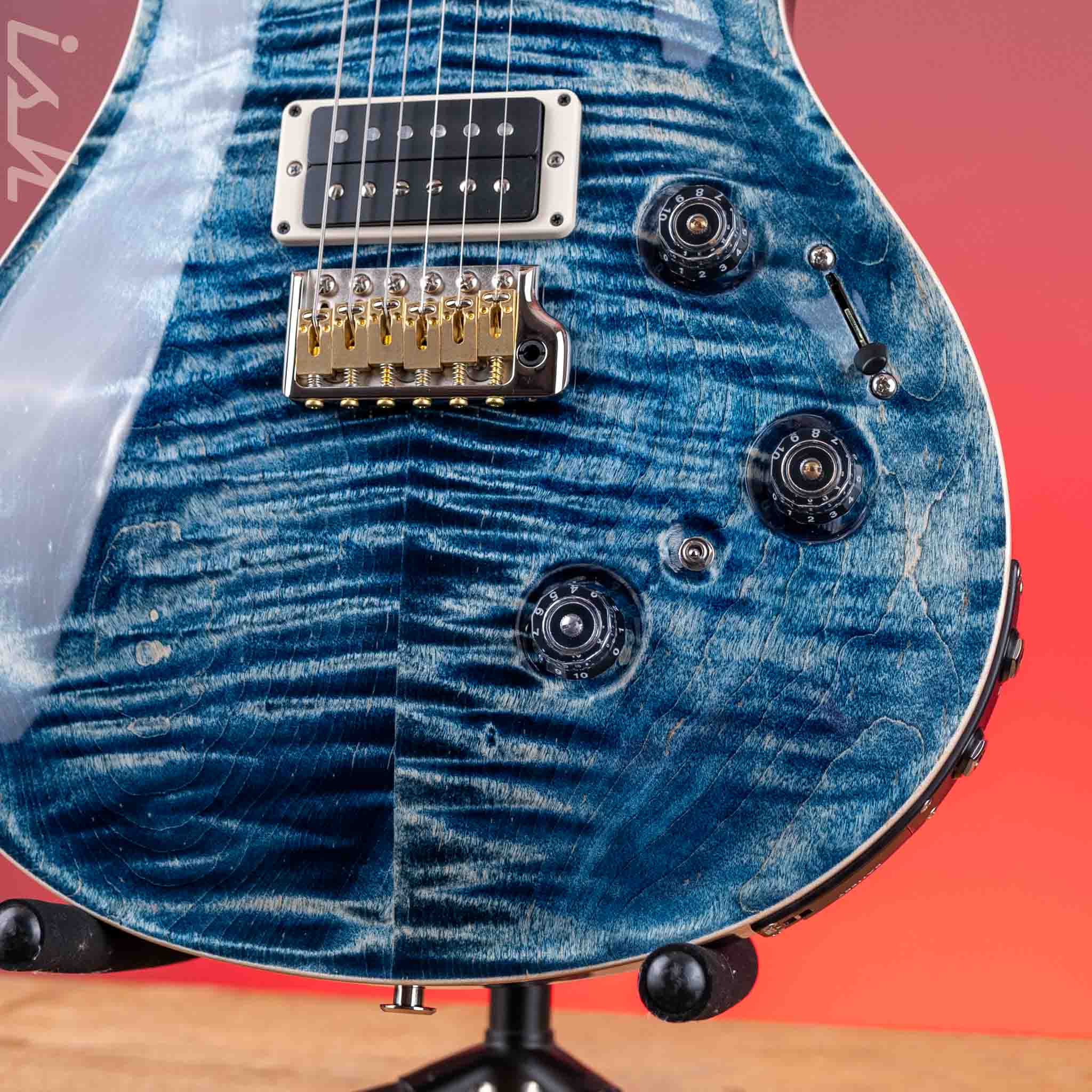 2024 PRS Custom 24 Piezo Electric Guitar Faded Whale Blue - Image 4