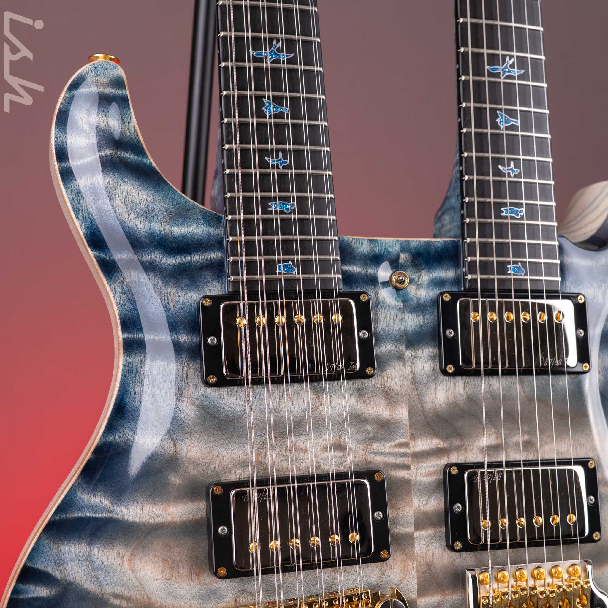 2024 PRS Private Stock Custom 22 / 12-String Double Neck Indigo Glow - Image 4