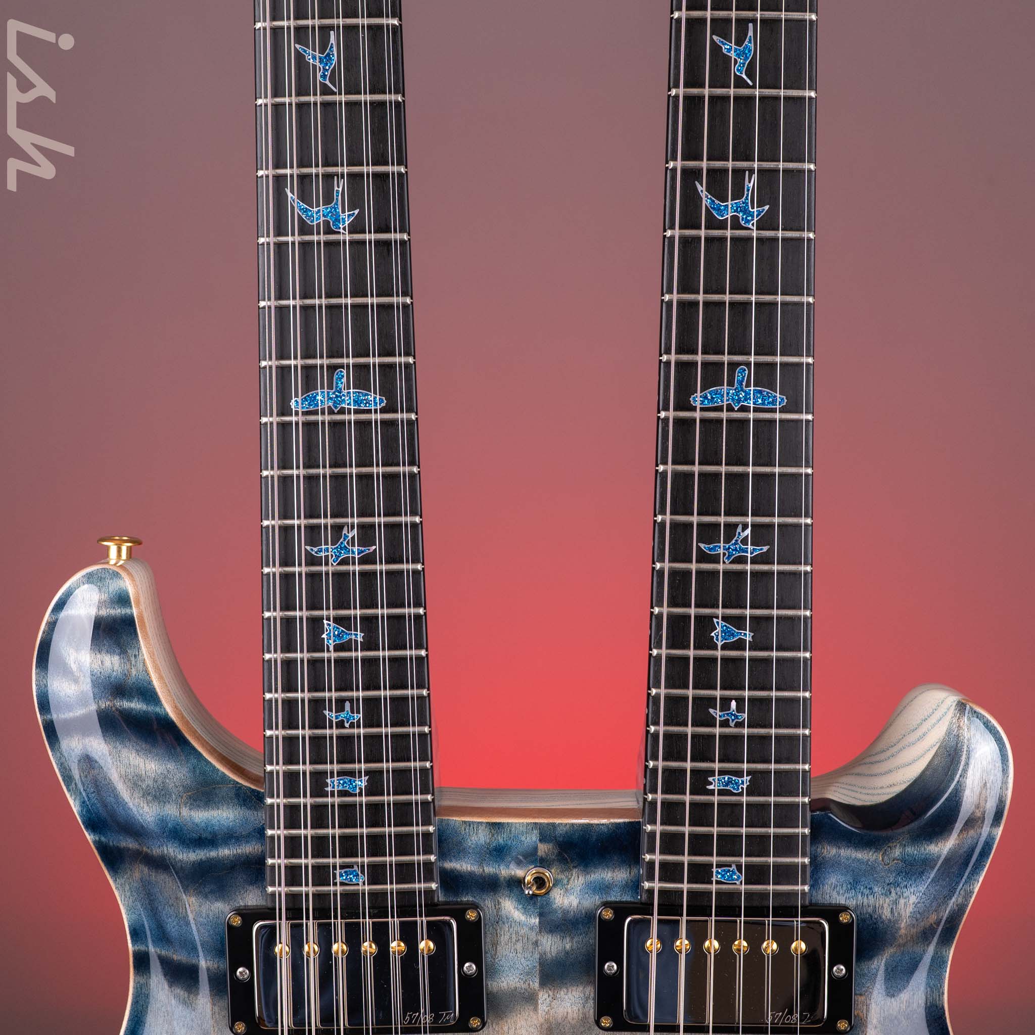 2024 PRS Private Stock Custom 22 / 12-String Double Neck Indigo Glow - Image 7