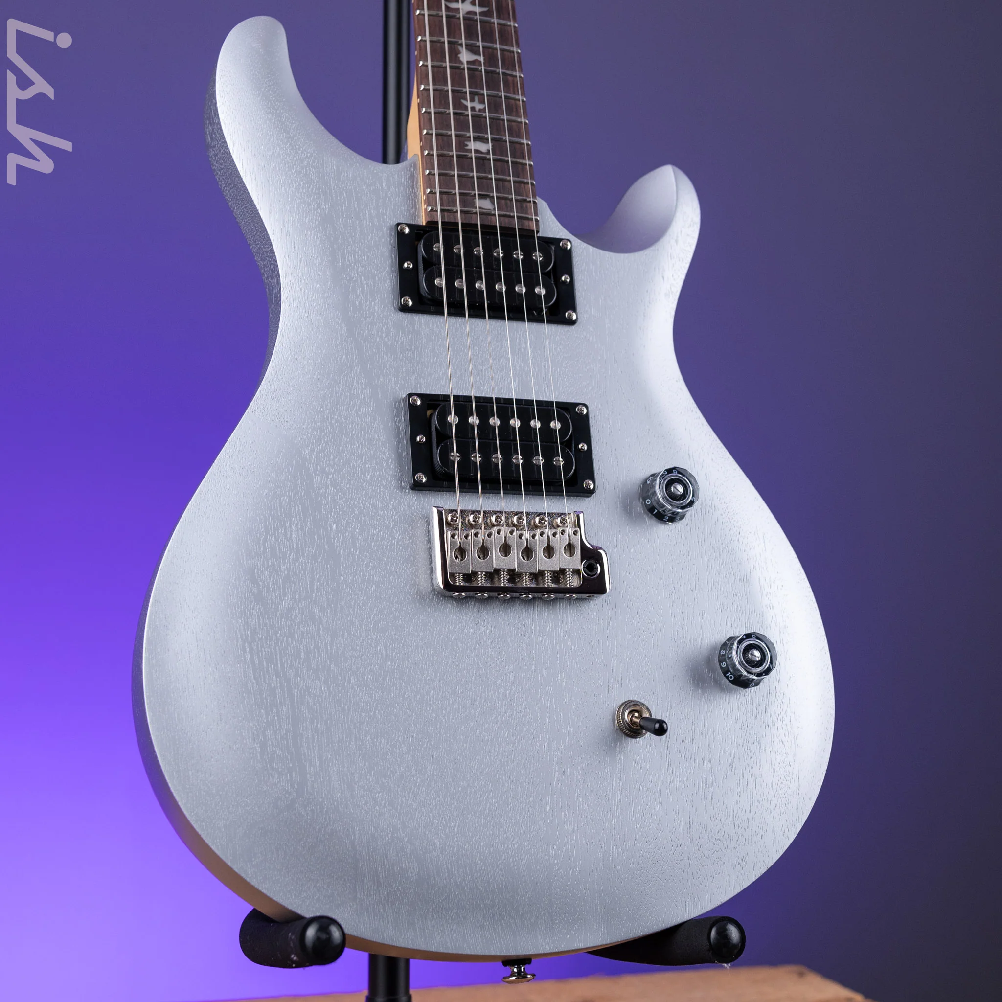 2024 PRS SE CE 24 Standard Satin Electric Guitar Metallic Silver Satin