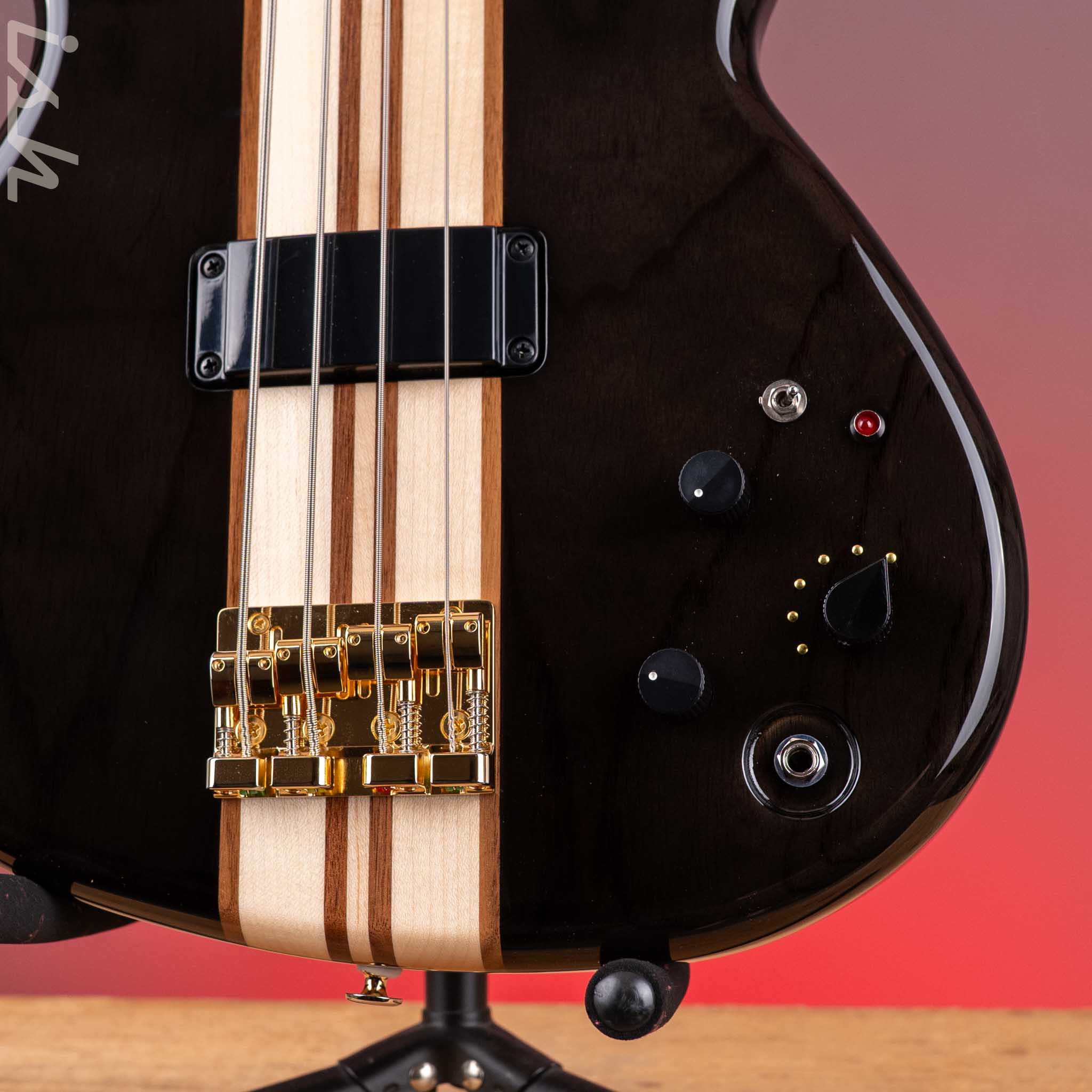Aria Pro II SB-1000 4-String Bass See-Through Black NAMM Demo - Image 5