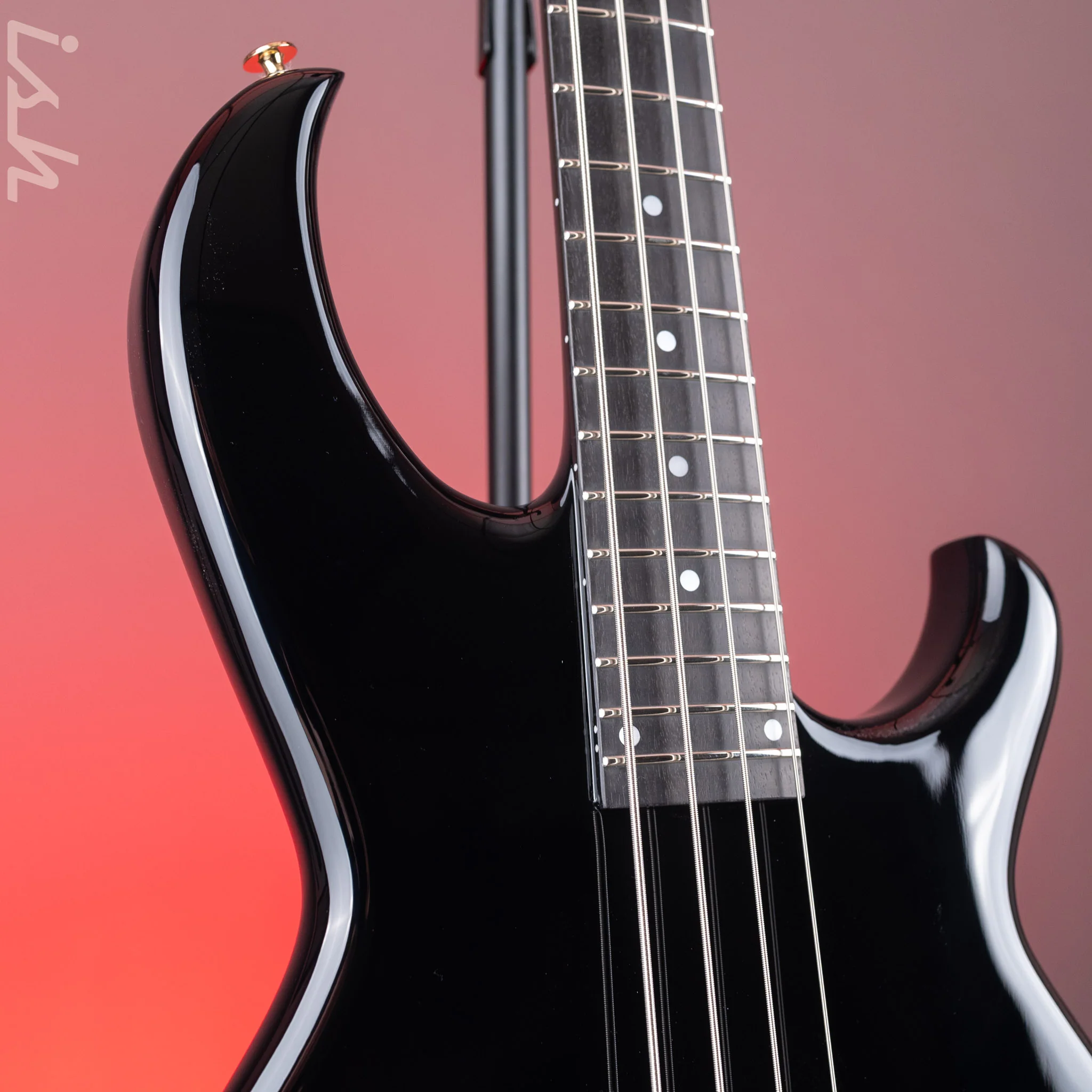 Aria Pro II SB-1000 4-String Bass Solid Black - Image 4