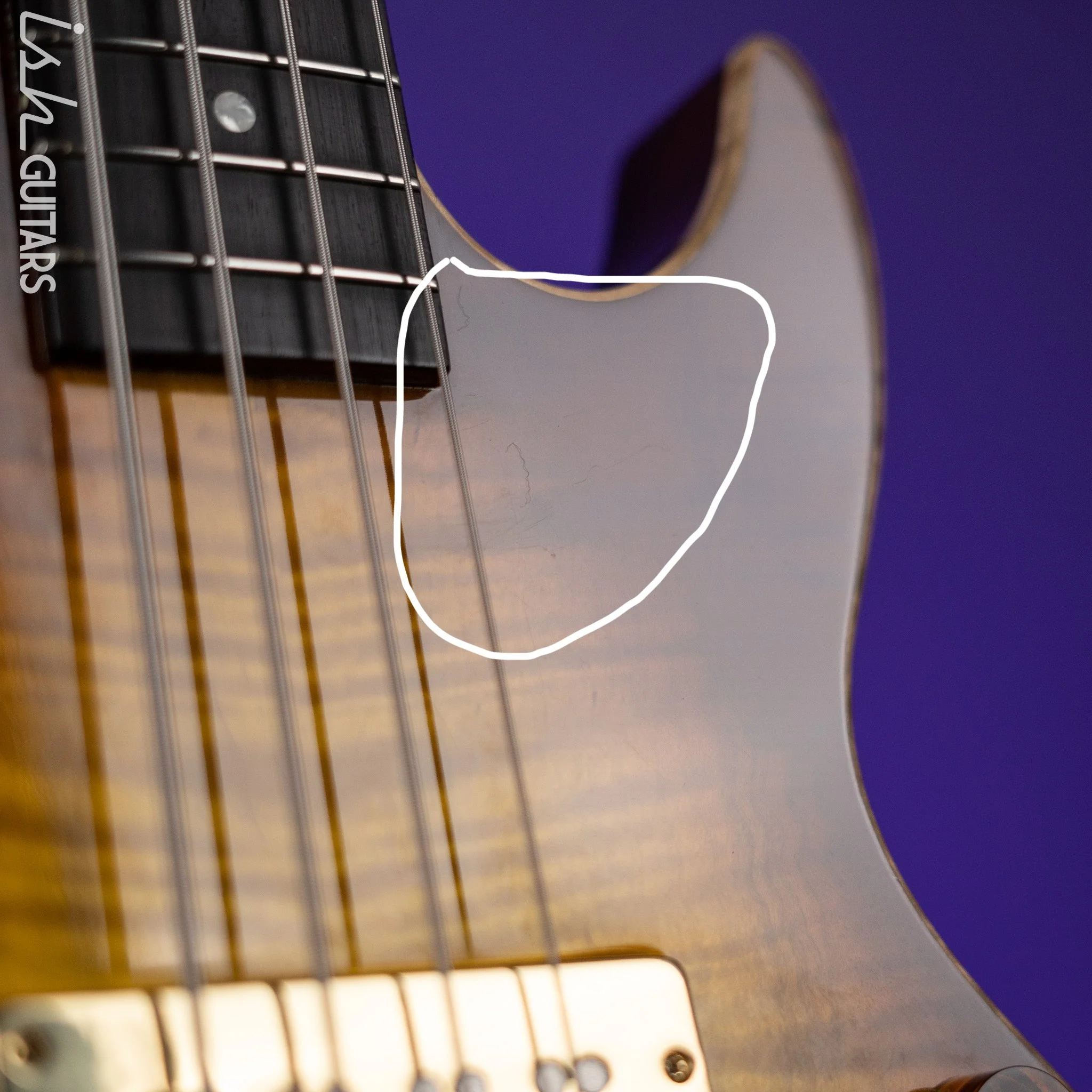 B&G Big Sister 4-String Bass Sunburst Tobacco Burst - Image 5