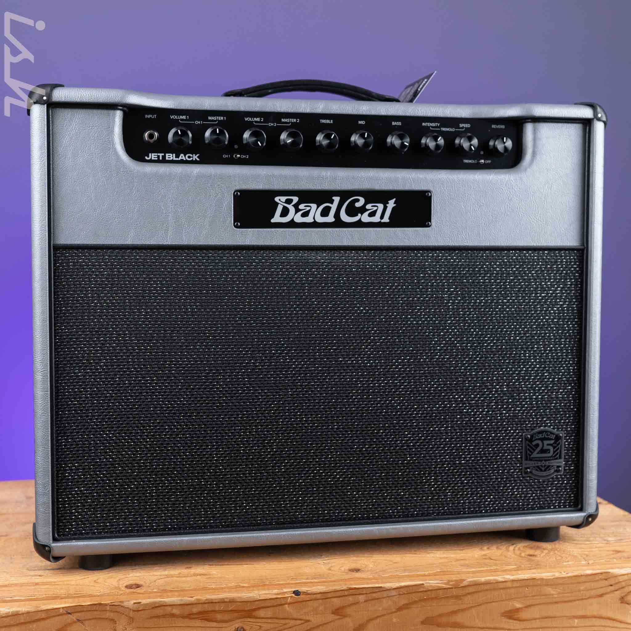 Bad Cat Jet Black Combo Silver Taurus/ Black Piping/ Black Sparkle Grill Custom Tolex Demo
