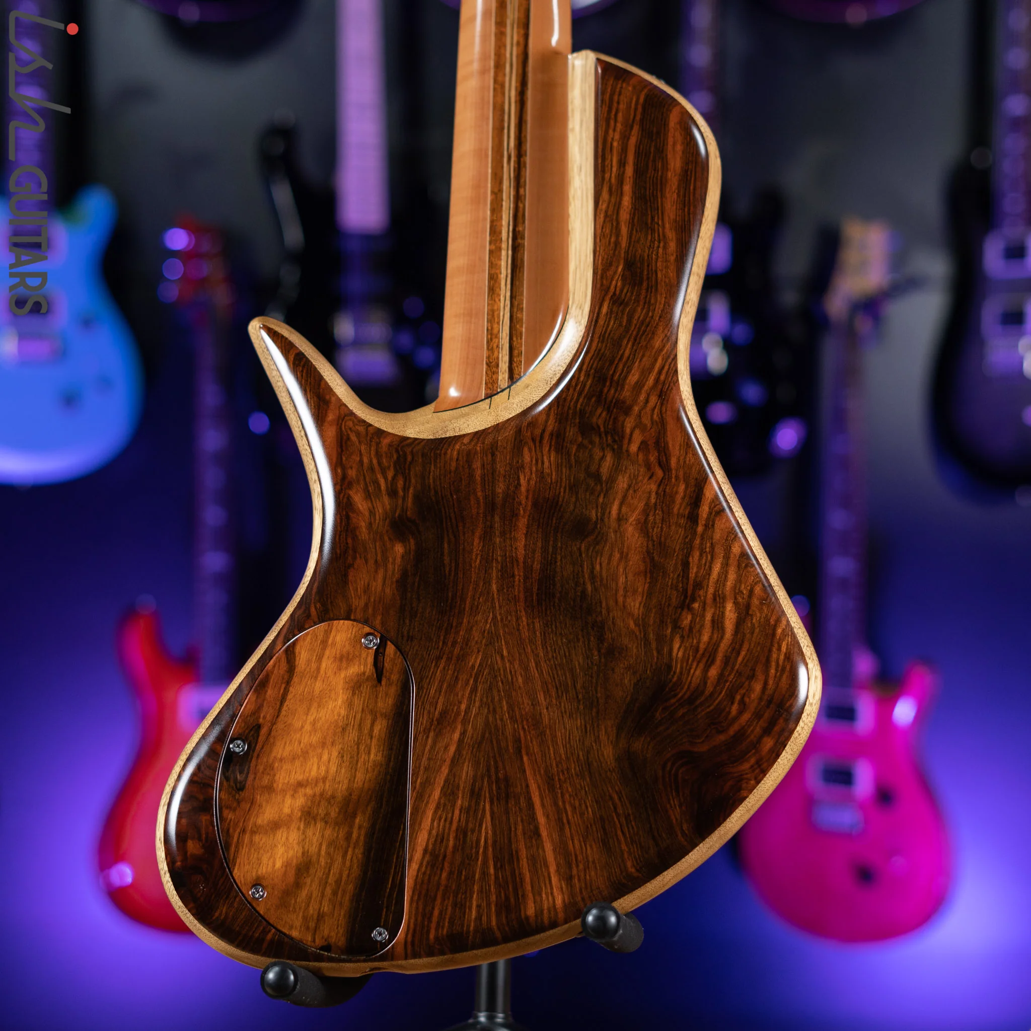 Benavente SCB Hollowbody Fretless 5 String Bass Natural - Image 9