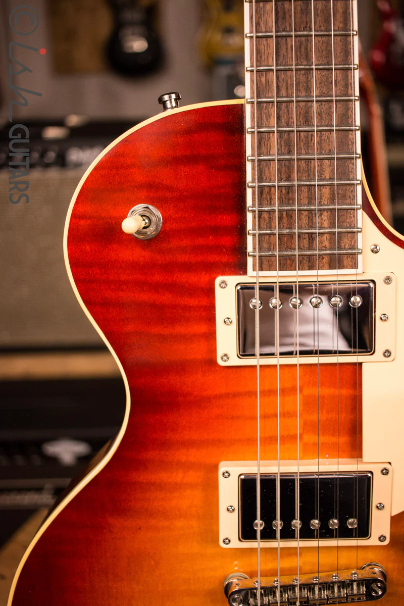Berumen Flat Top 2 Pickup Flame Top Les Paul Style Hand Made Guitar - Image 4