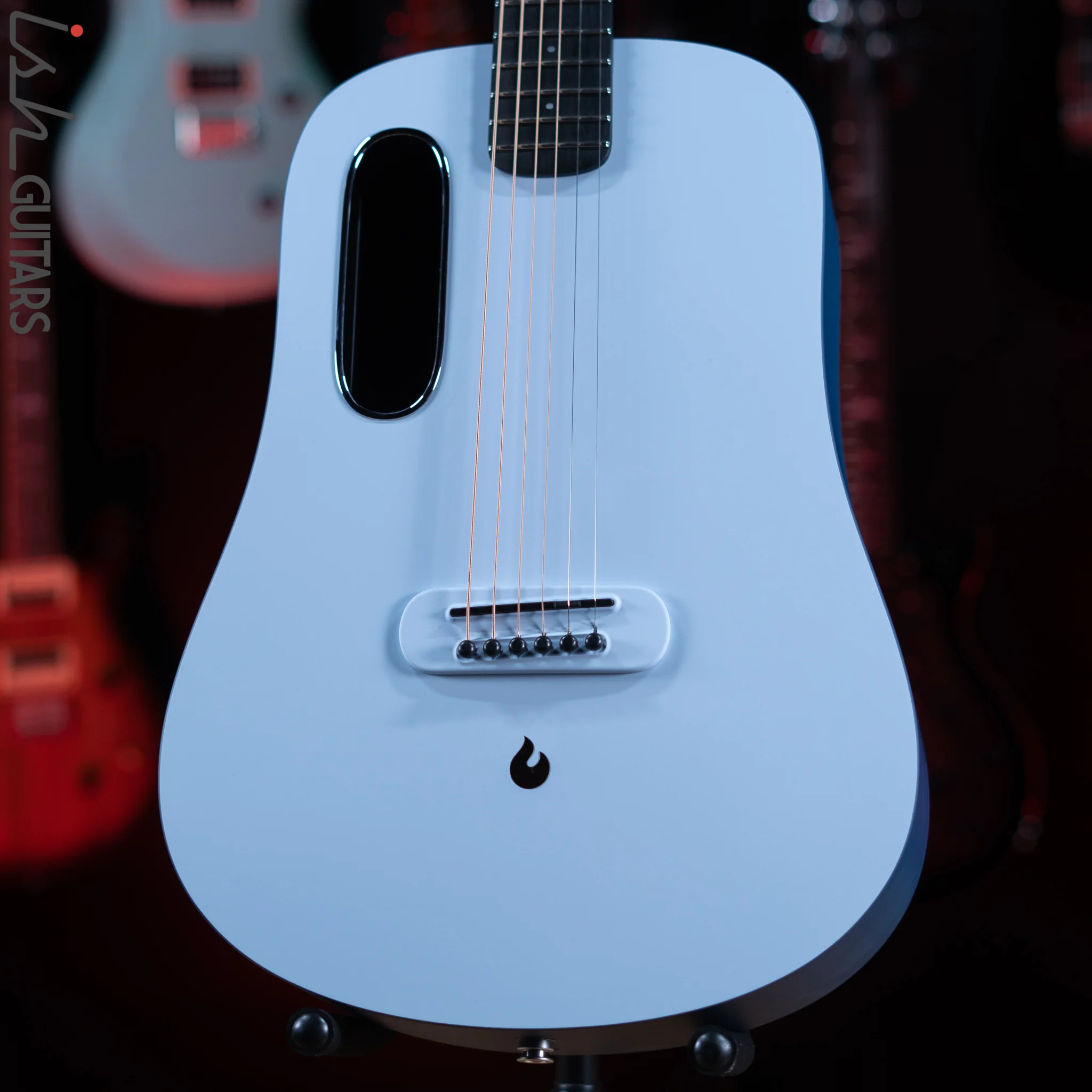 Lava Music Blue Lava Smart Acoustic Guitar Ice Blue/ Ocean Blue w/ Airflow Bag