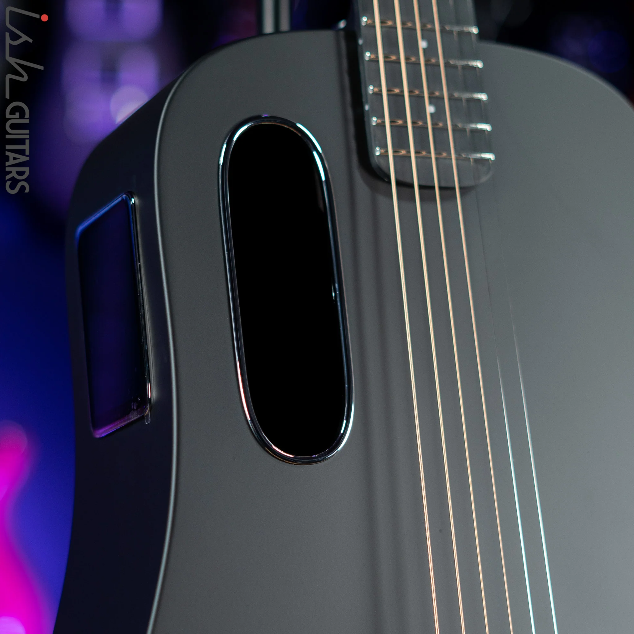 Lava Music Blue Lava Touch Smart Acoustic Guitar Midnight Black w/ Airflow Bag - Image 3