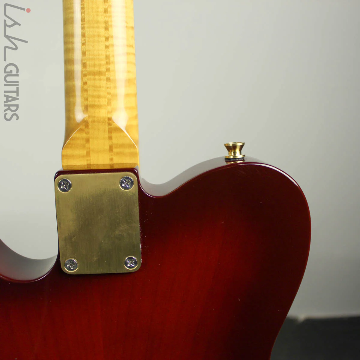 Bruton Guitars T-Style Burl Top Cherryburst - Image 13