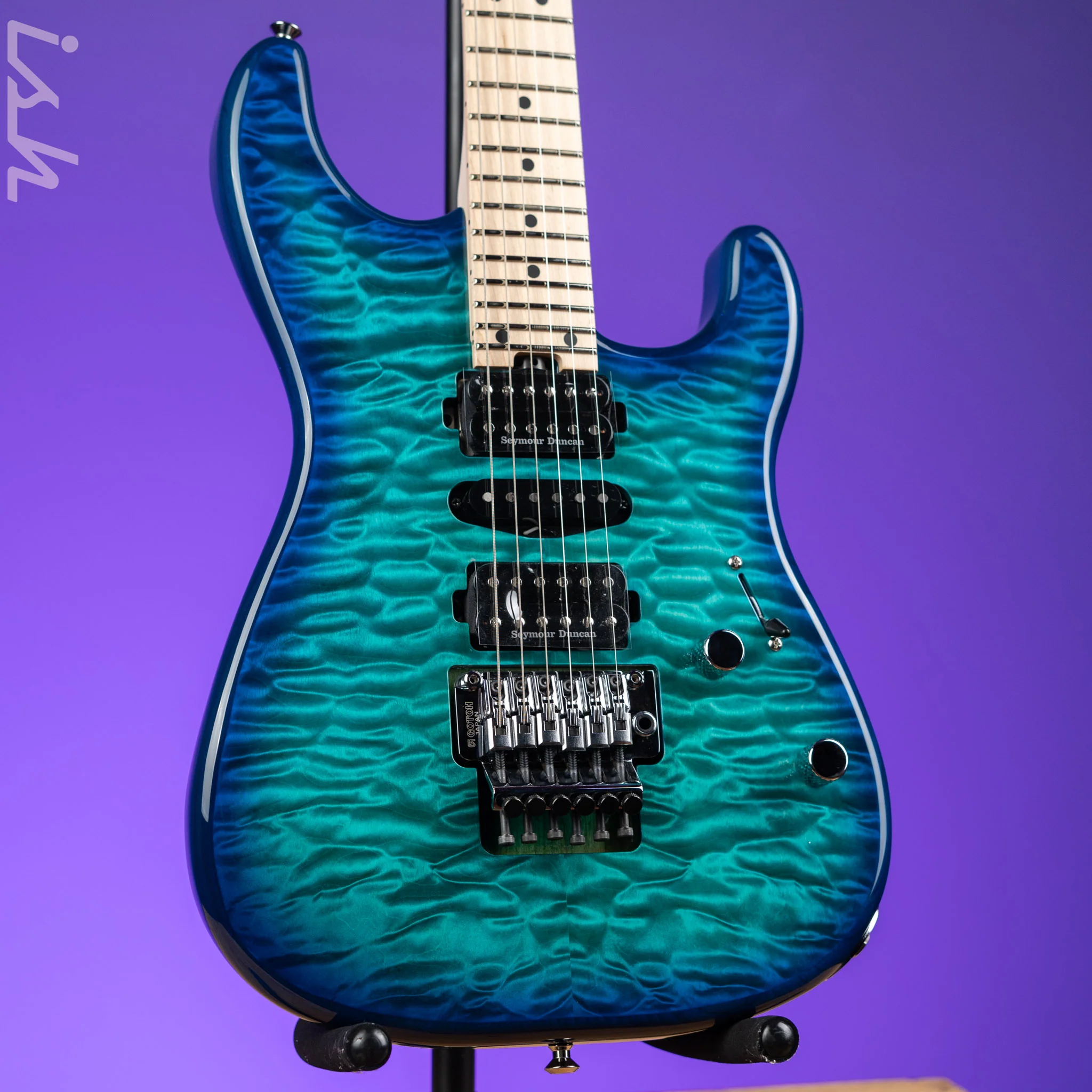 Charvel SMJ San Dimas Style 1 HSH FR M QM Caribbean Burst