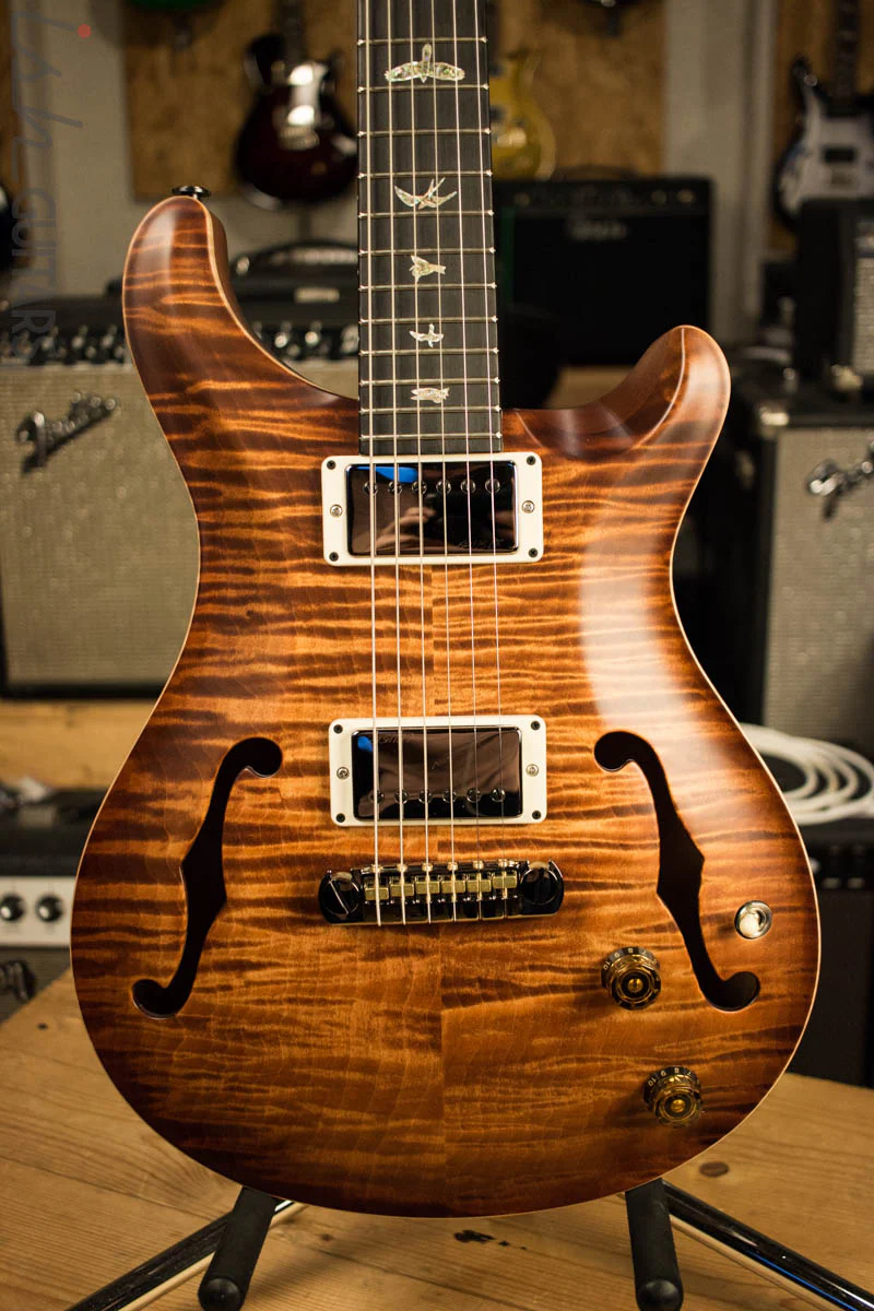 Paul Reed Smith Wood Library Hollowbody 1 Ebony Fretboard Copperhead Burst