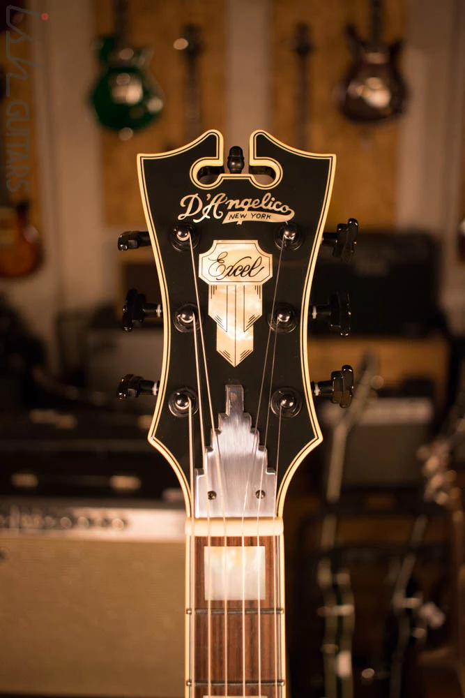 D’Angelico Excel EX-SS Laminated Flame Maple Grey Black Store Demo - Image 5