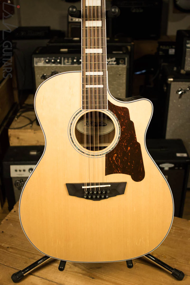 D’Angelico Premier Bowery 12 String Acoustic Electric Guitar Natural