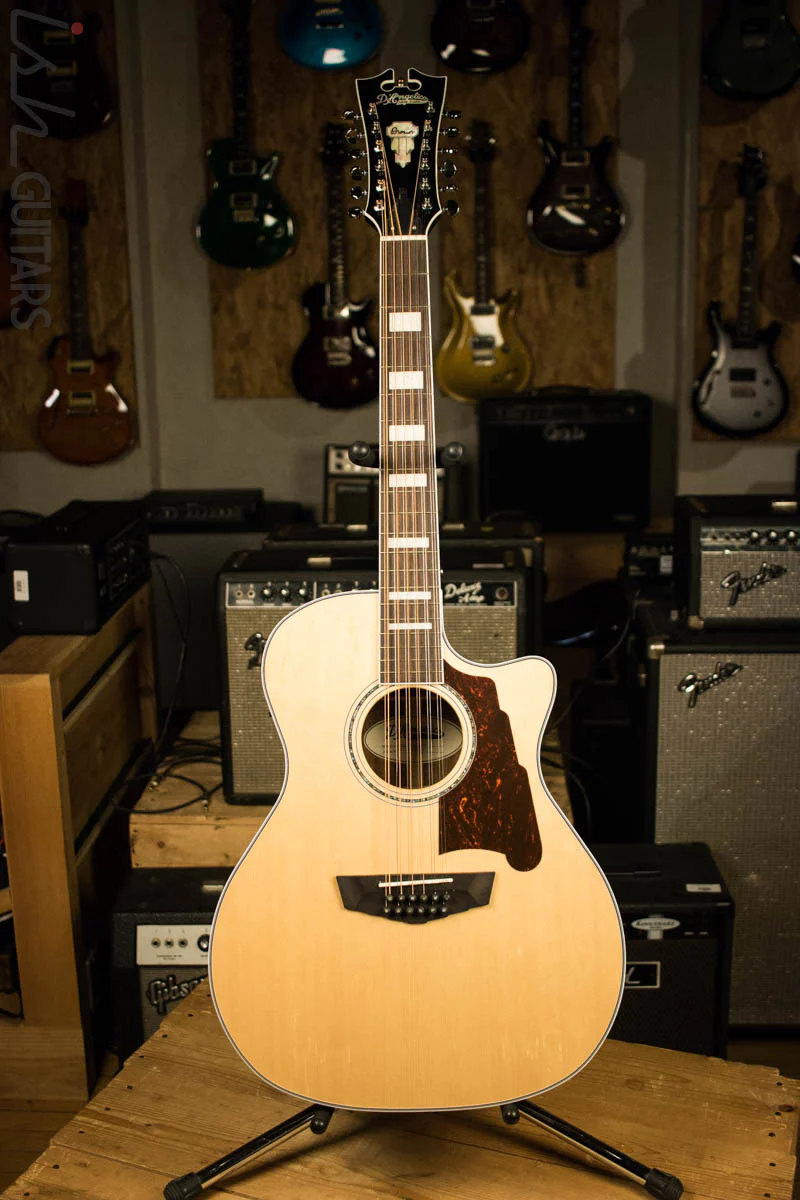 D’Angelico Premier Bowery 12 String Acoustic Electric Guitar Natural - Image 2