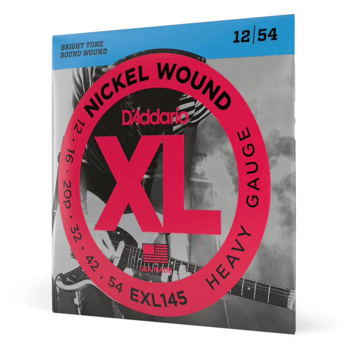 D'Addario EXL145XL Nickel Wound Electric Guitar Strings - .012-.054 Heavy Plain