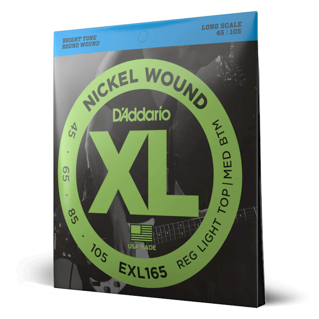 D'Addario EXL165SL 45-105 Regular Light Top/Medium Bottom, Super Long Scale, XL Nickel Bass Strings