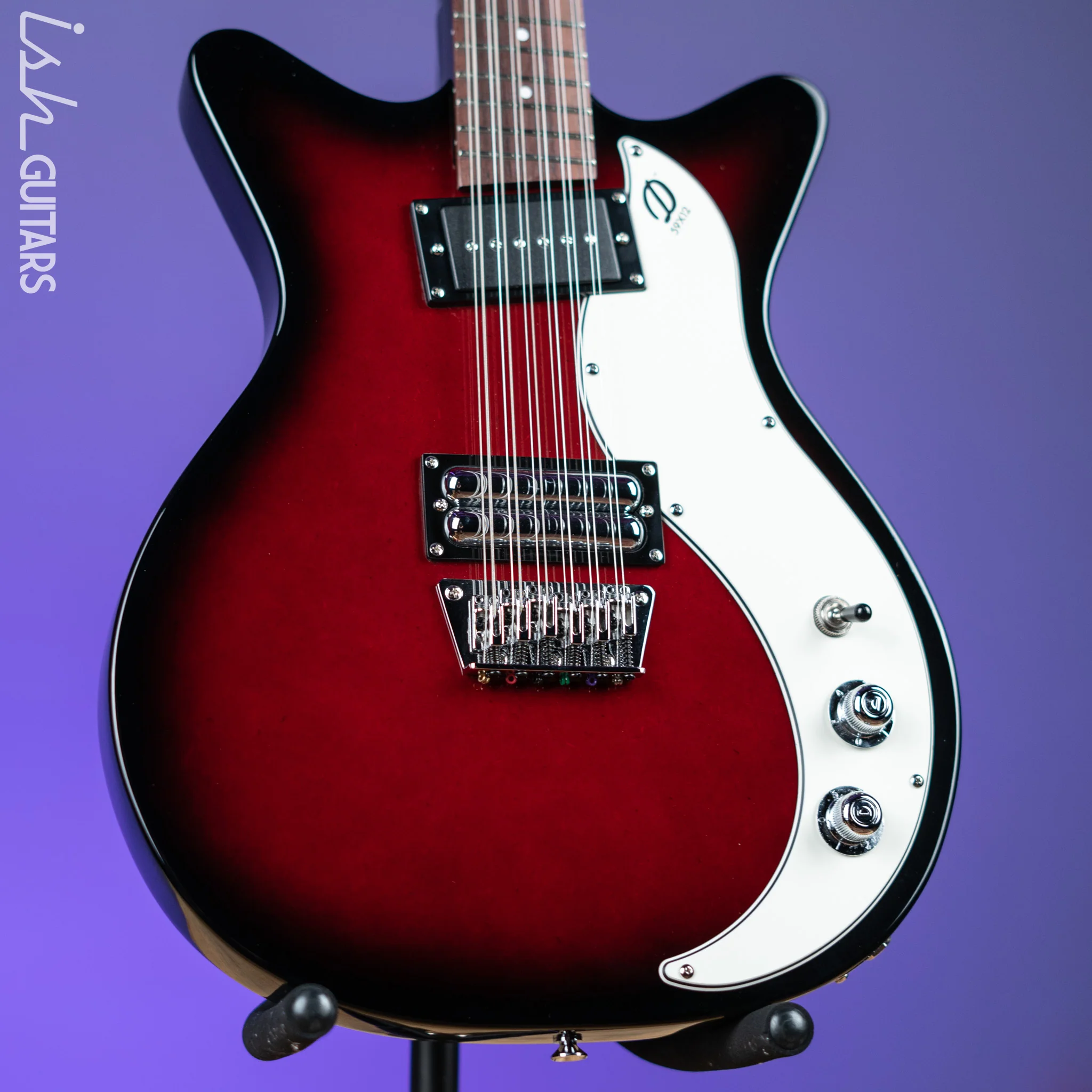 Danelectro 59x12 12-String Electric Guitar Red Burst Demo