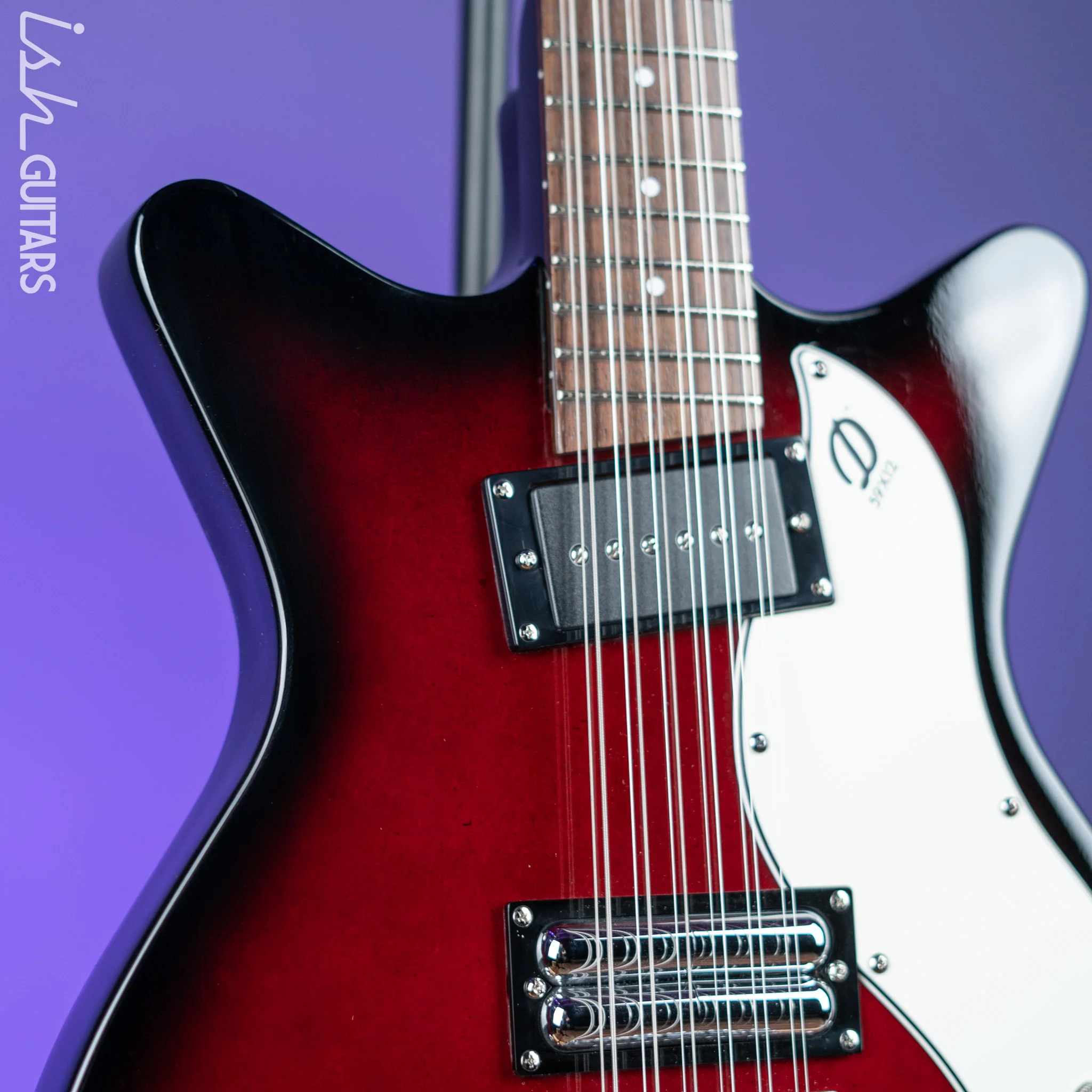 Danelectro 59x12 12-String Electric Guitar Red Burst Demo - Image 3