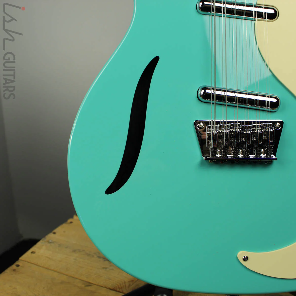 Danelectro '59 Vintage 12 String Aqua Electric Guitar - Image 3