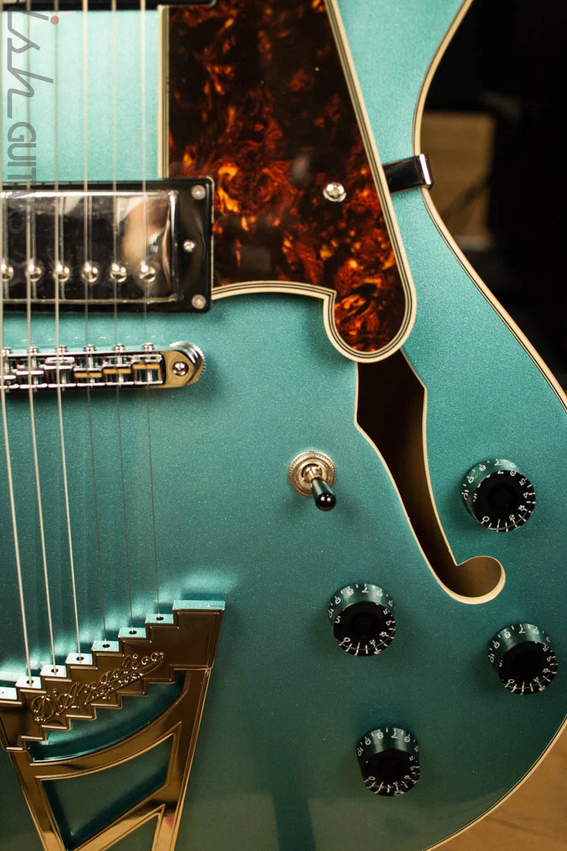 D'angelico Premier DC Ocean Turquoise Semi-Hollow Double Cutaway Electric Guitar - Image 4
