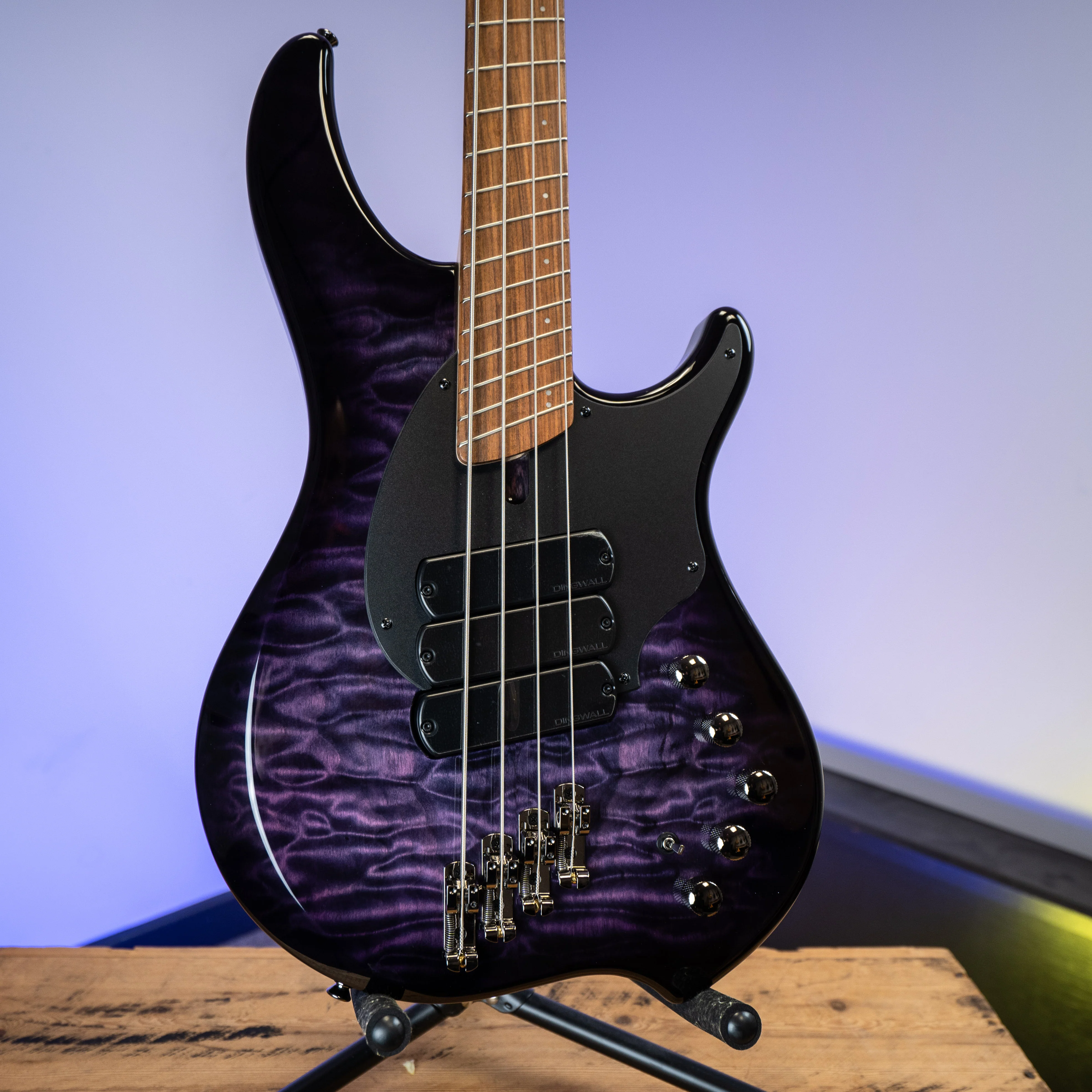 Dingwall 10th Anniversary Combustion 4-String 3 PUP Amethystburst Pau Ferro Fretboard