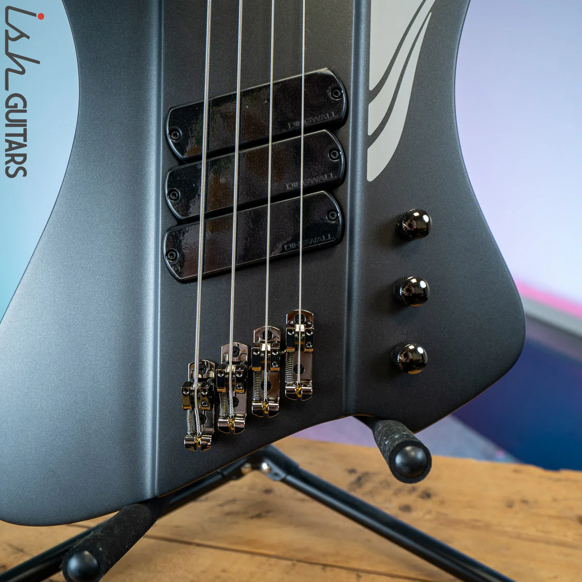 Dingwall D-ROC Standard 4-String Bass Matte Metallic Black - Image 4