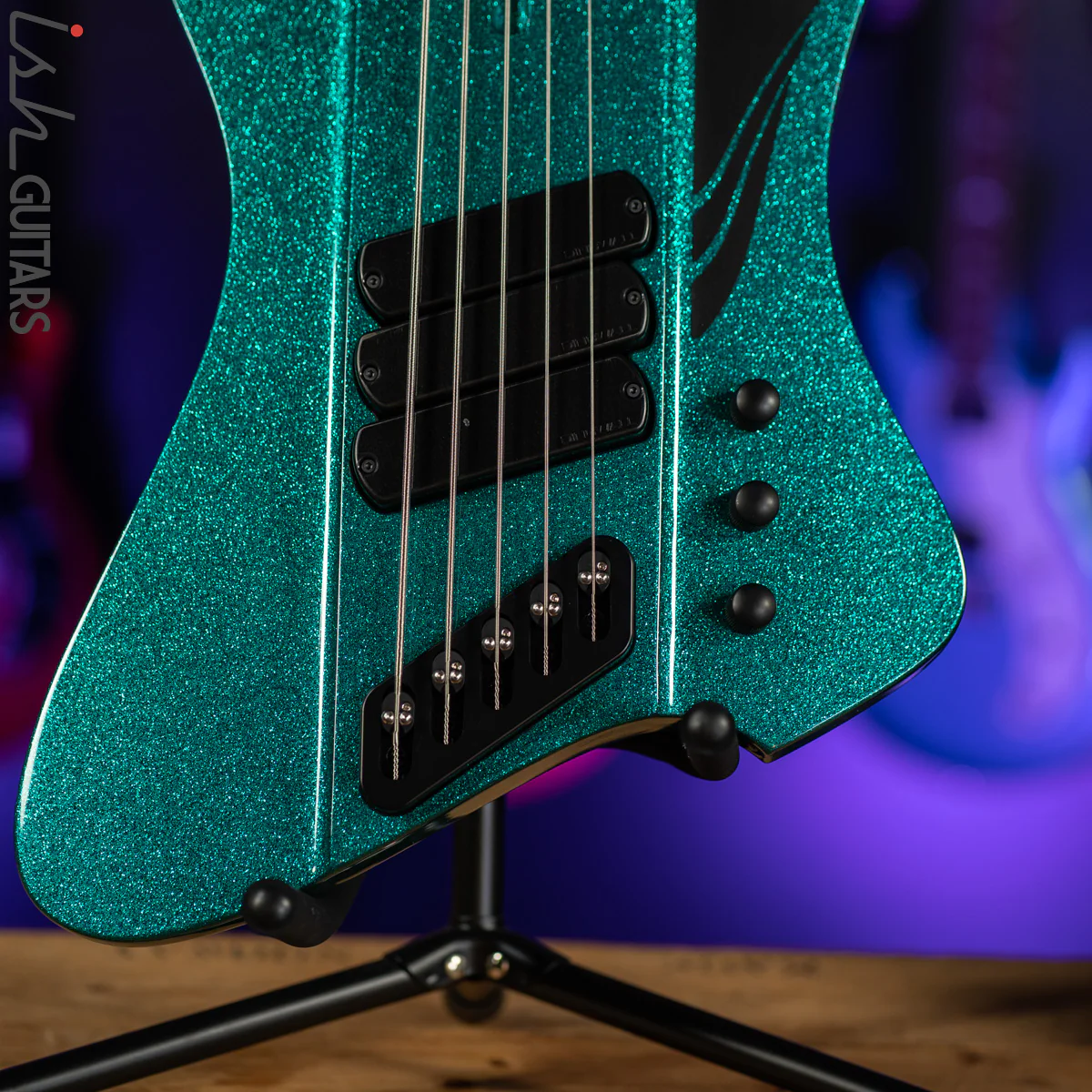 Dingwall D-Roc 5-String Bass Gloss Metal Flake Aquamarine - Image 4