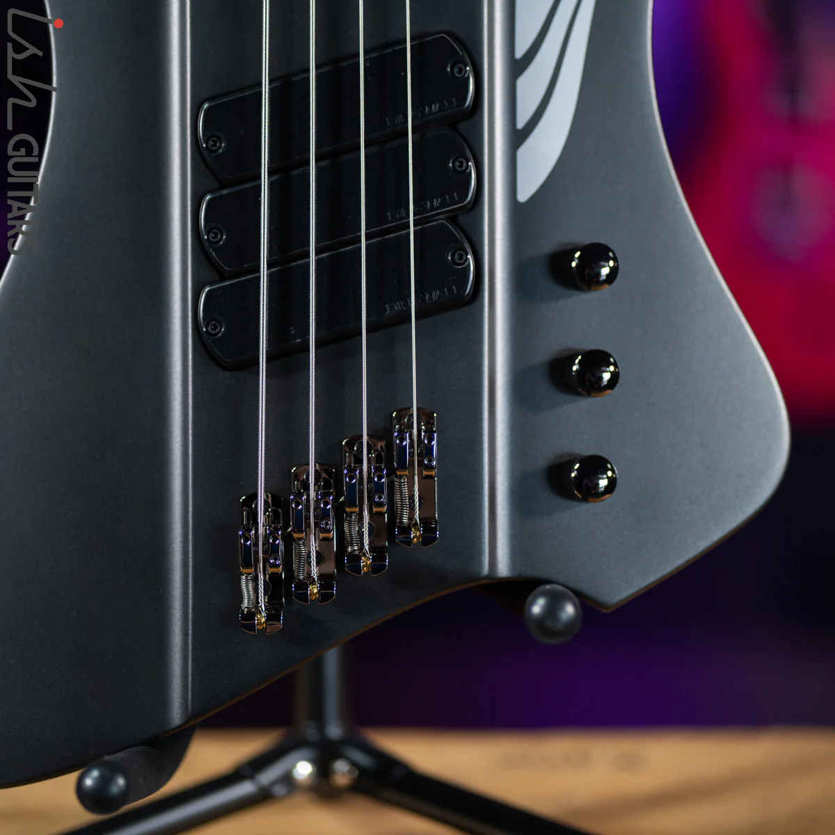 Dingwall D-Roc Standard 4-String Bass Matte Metallic Black - Image 4